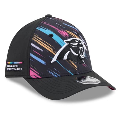 Carolina Panthers New Era 2026 NFL Crucial Catch 39THIRTY M-Crown Stretch Hat - Black