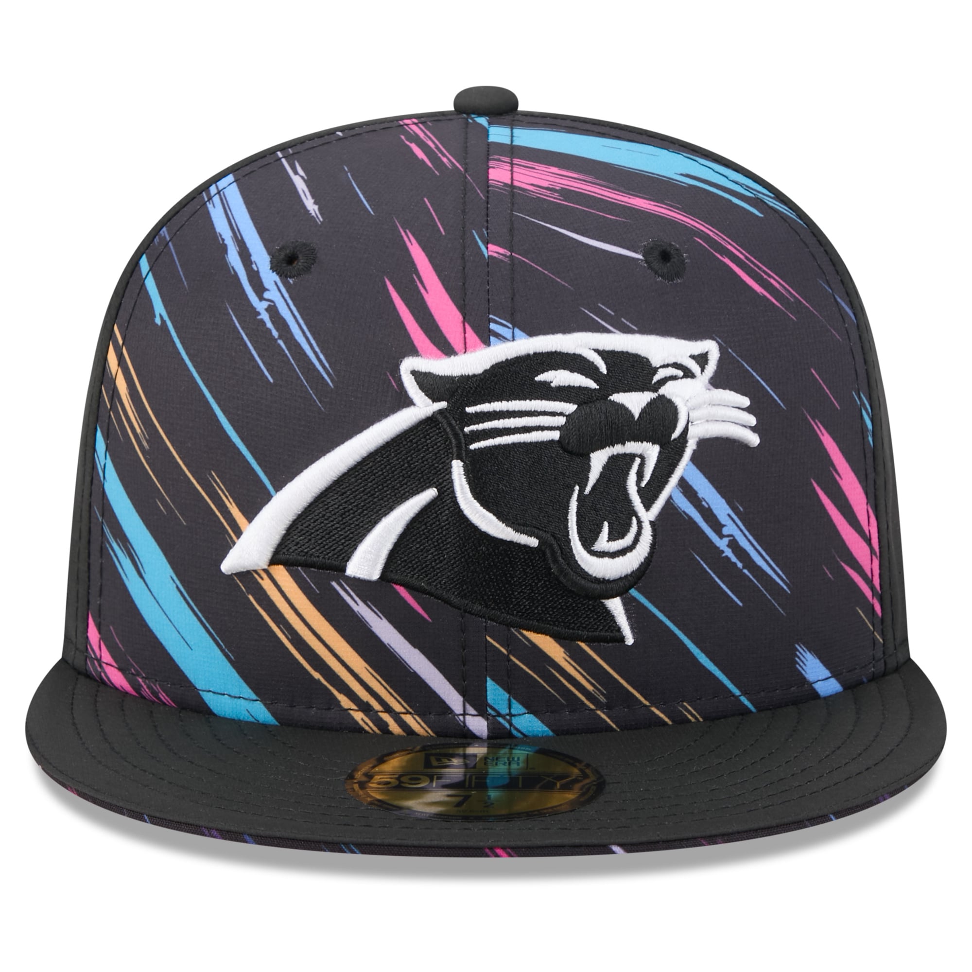 Casquette ajustée New Era noire Carolina Panthers 2026 NFL Crucial Catch 59FIFTY pour homme