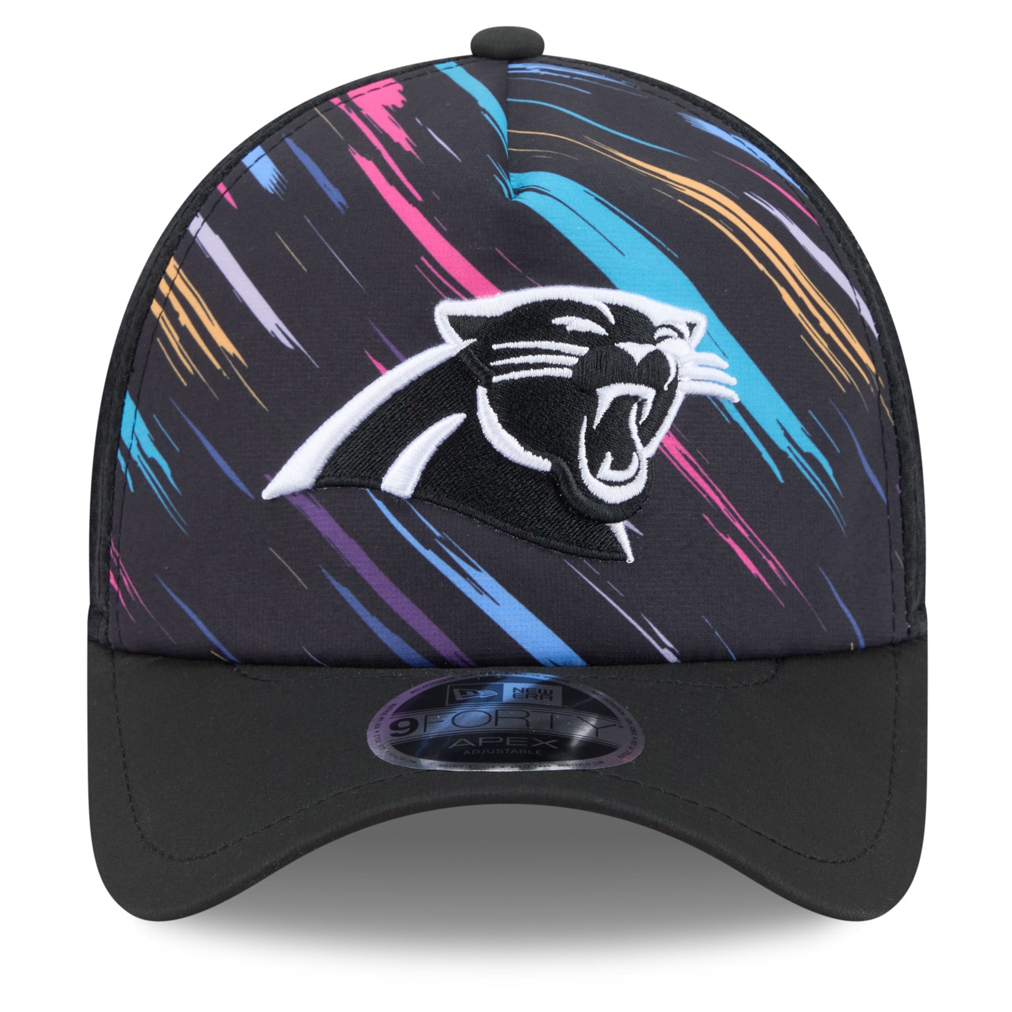 Men's New Era Black Carolina Panthers 2026 NFL Crucial Catch 9FORTY Apex Adjustable Hat