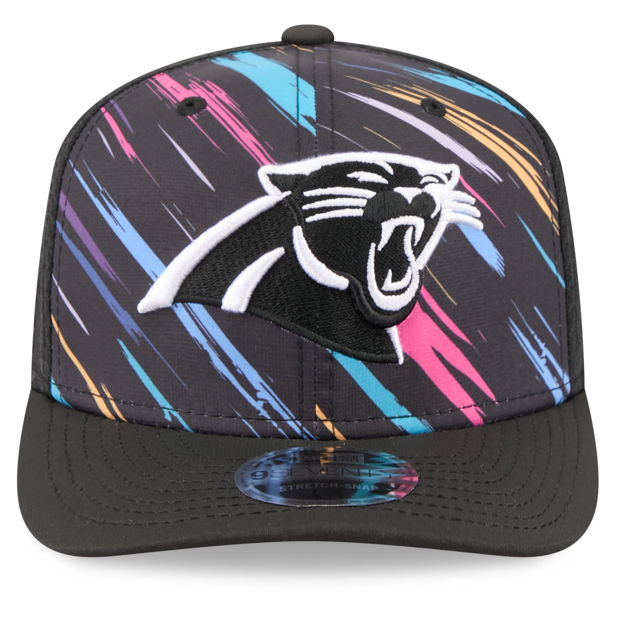 Men's New Era Black Carolina Panthers 2026 NFL Crucial Catch 9SEVENTY Adjustable Trucker Hat