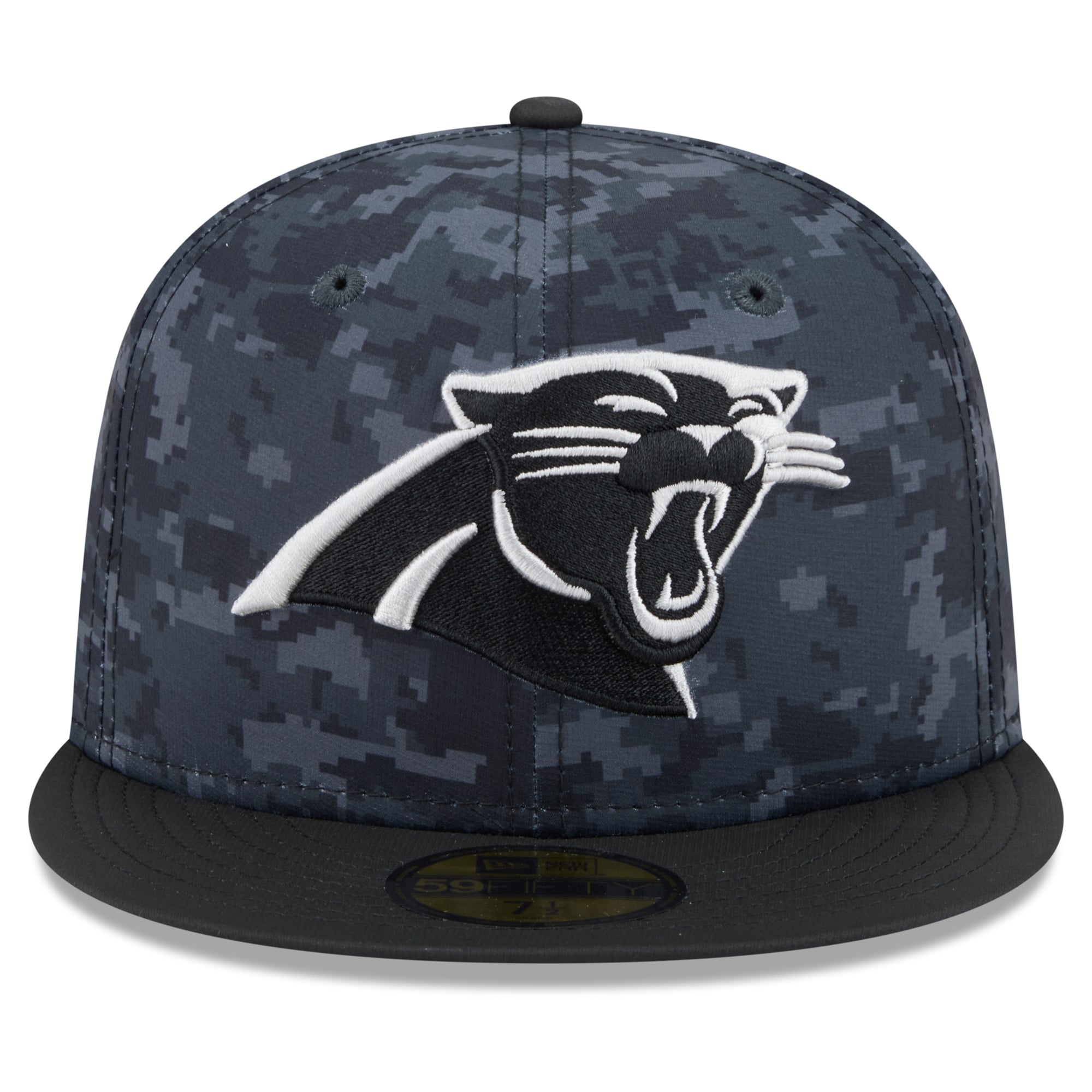 Casquette ajustée New Era noire Carolina Panthers 2026 Salute To Service 59FIFTY pour homme