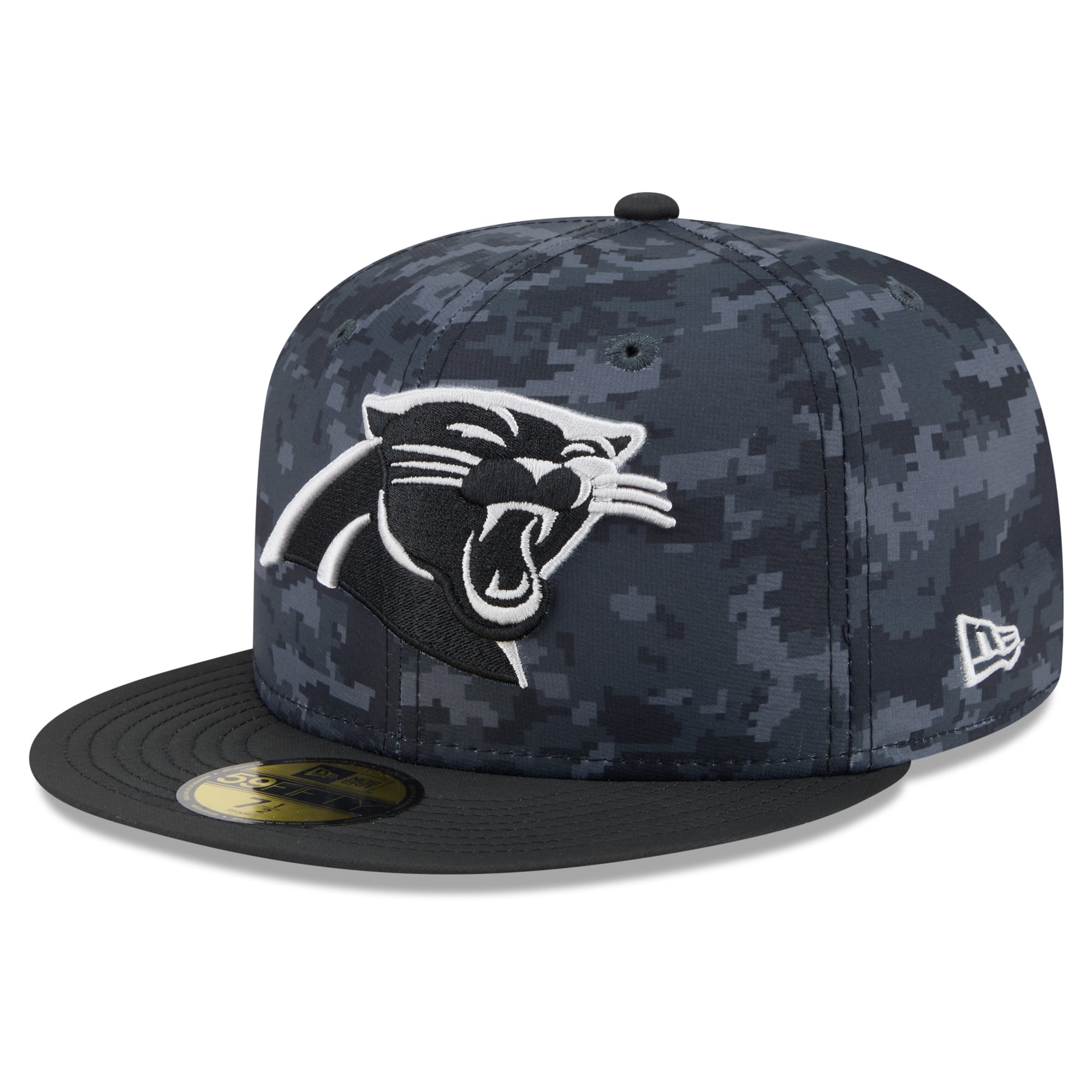 Casquette ajustée New Era noire Carolina Panthers 2026 Salute To Service 59FIFTY pour homme
