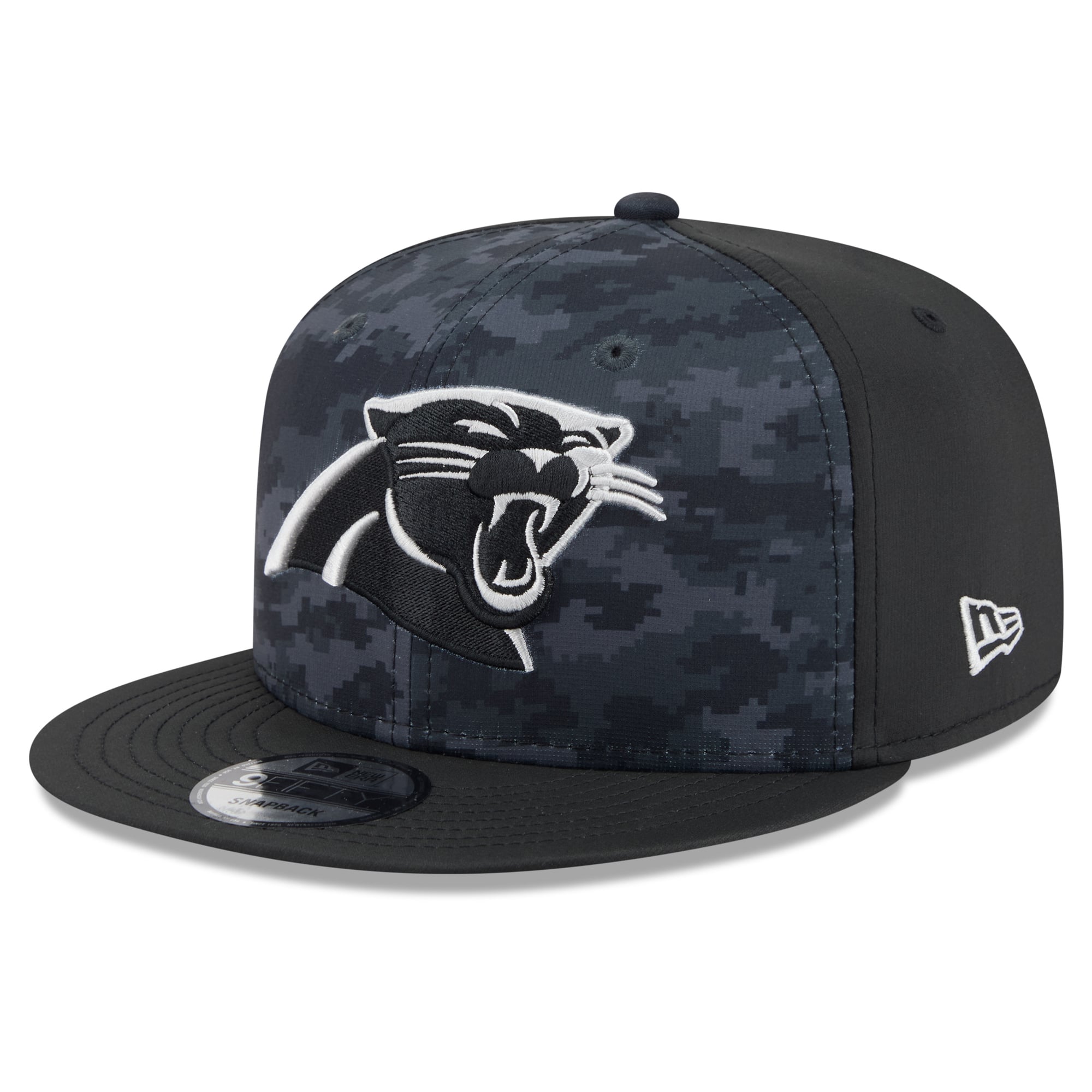 Casquette snapback New Era noire Carolina Panthers 2026 Salute To Service 9FIFTY pour homme