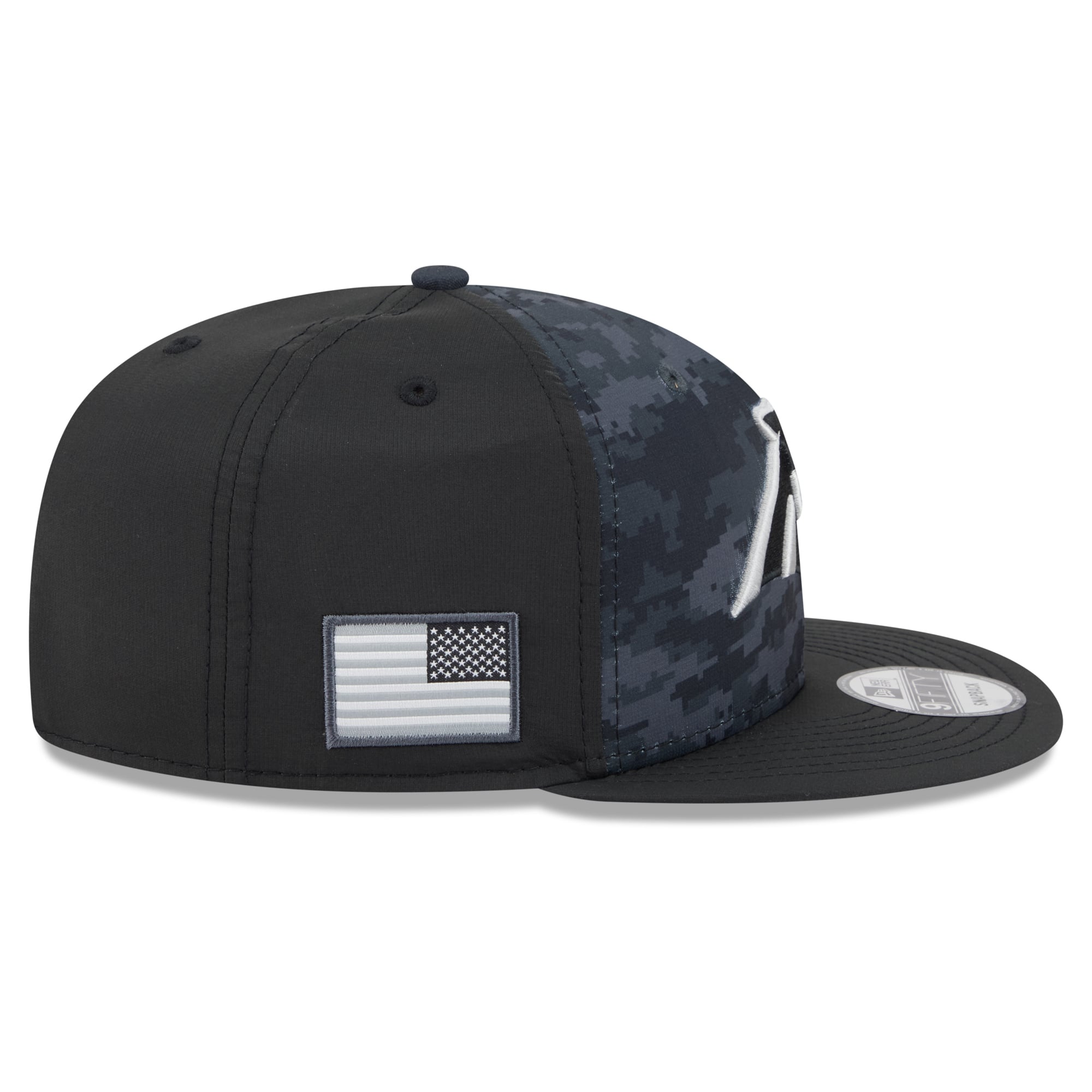 Casquette snapback New Era noire Carolina Panthers 2026 Salute To Service 9FIFTY pour homme