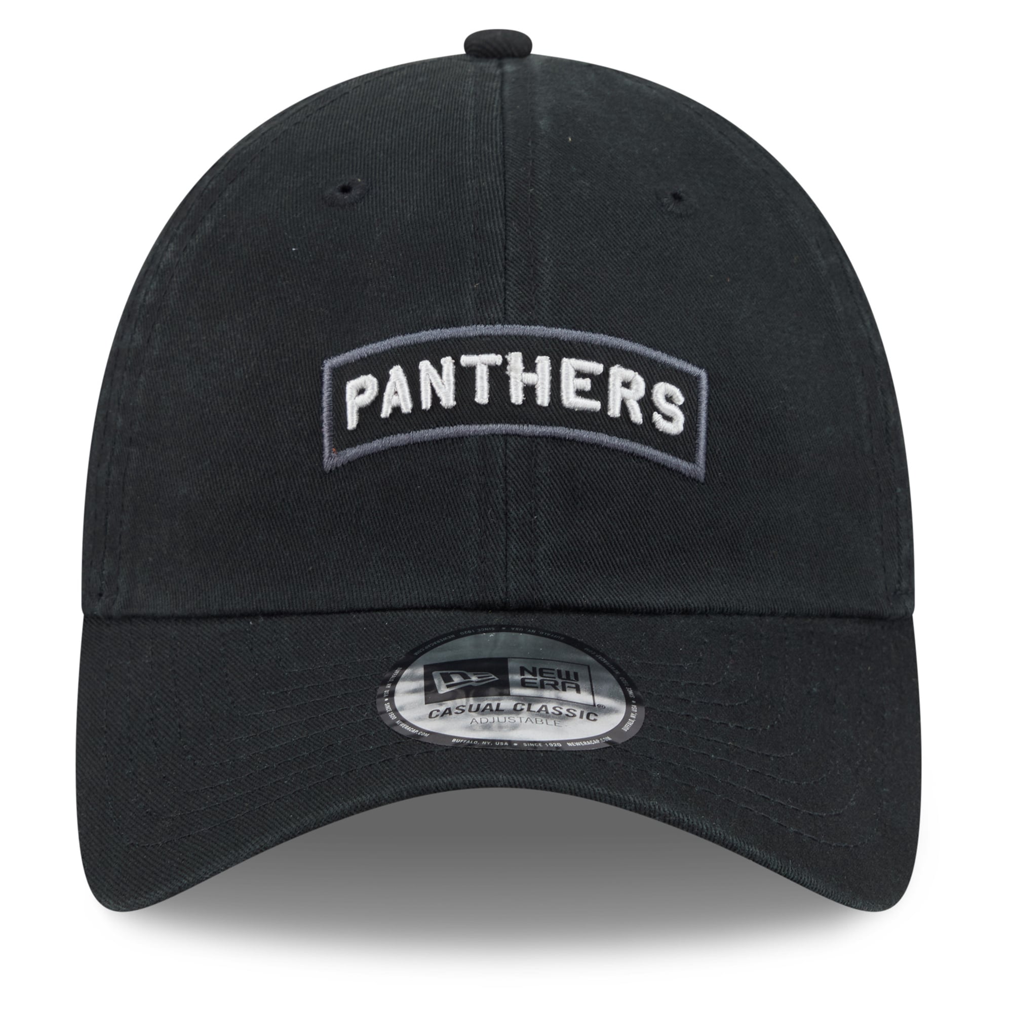 Casquette New Era noire pour homme, modèle Carolina Panthers 2026 Salute To Service, style classique décontracté et ajustable