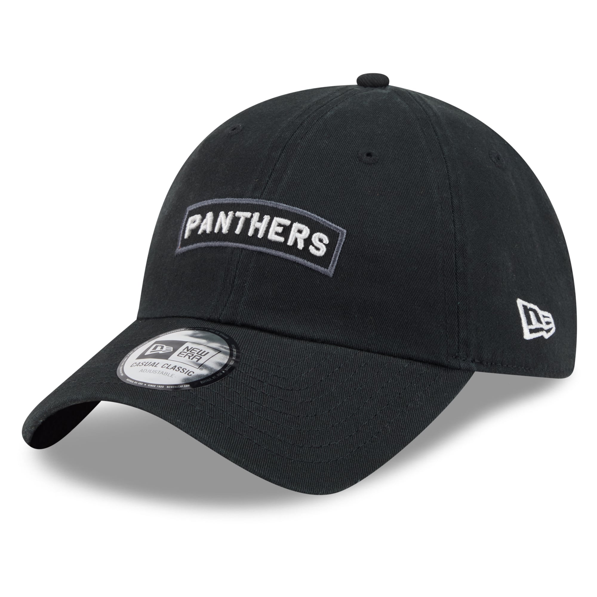 Casquette New Era noire pour homme, modèle Carolina Panthers 2026 Salute To Service, style classique décontracté et ajustable