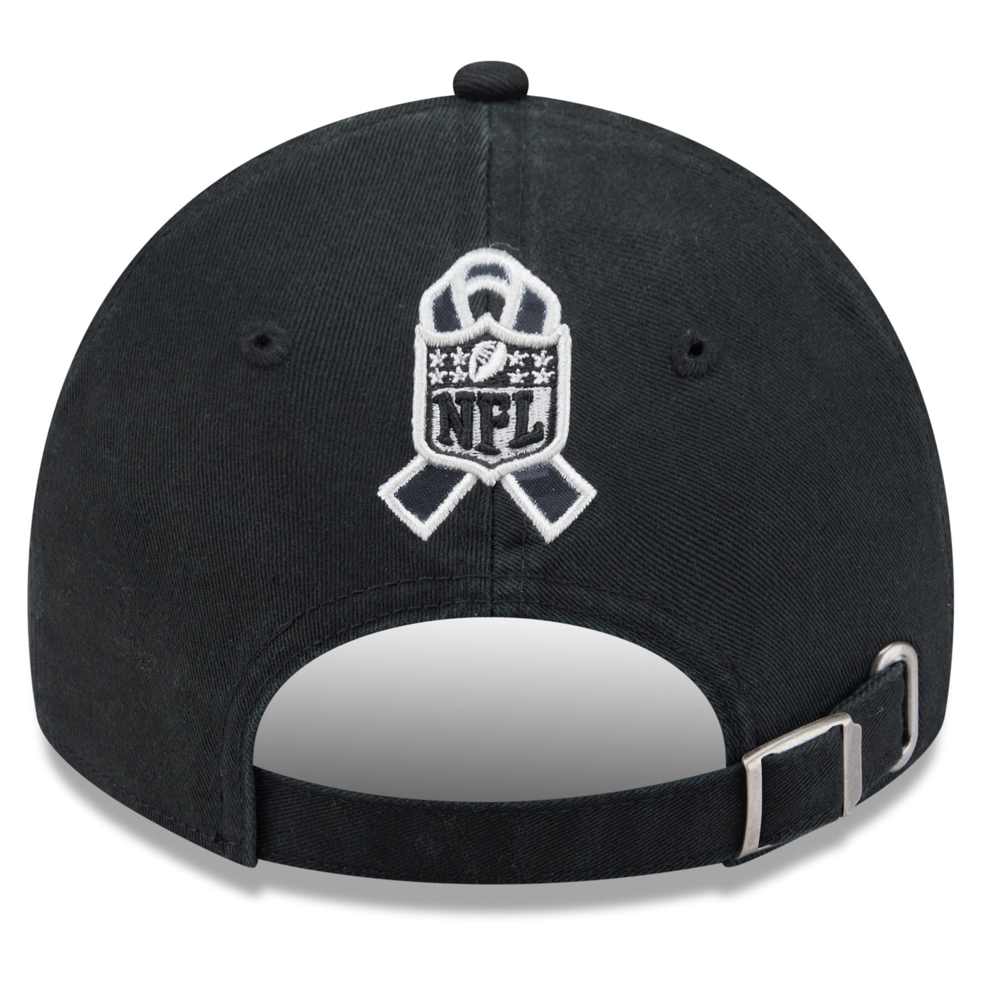 Casquette New Era noire pour homme, modèle Carolina Panthers 2026 Salute To Service, style classique décontracté et ajustable