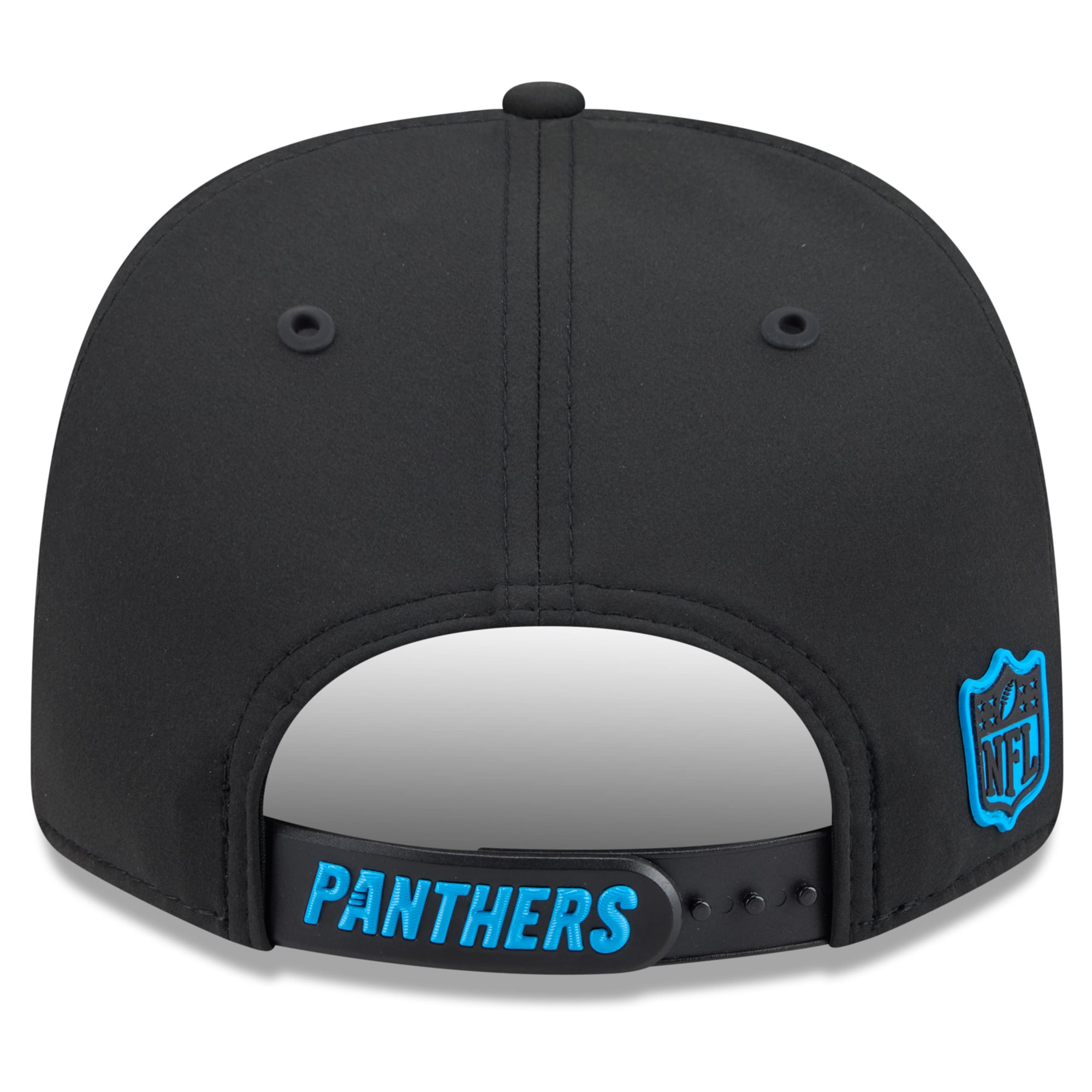 Casquette ajustable New Era bleue Carolina Panthers 2026 Sideline 9SEVENTY pour homme