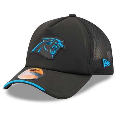 Carolina Panthers New Era 2026 Sideline Apex 9FORTY Adjustable Trucker Hat - Black