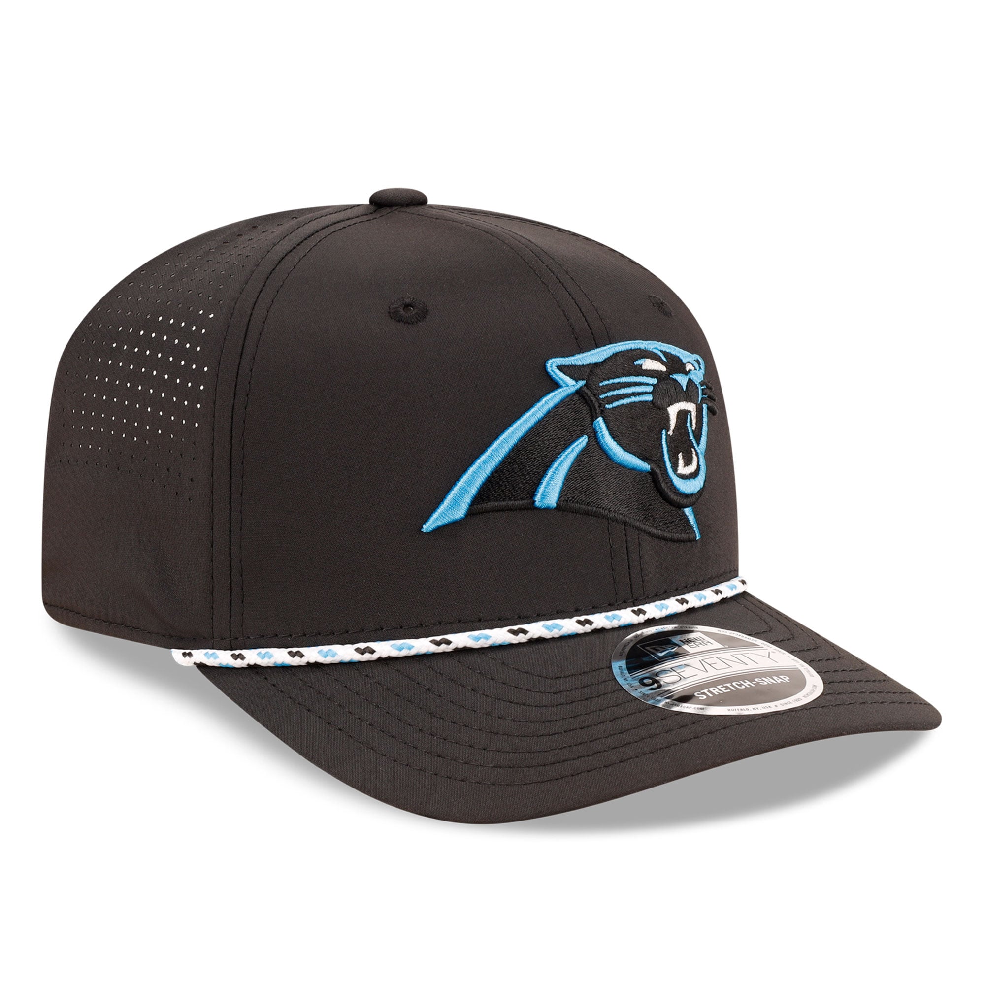 Casquette ajustable New Era Carolina Panthers 9SEVENTY noire pour homme