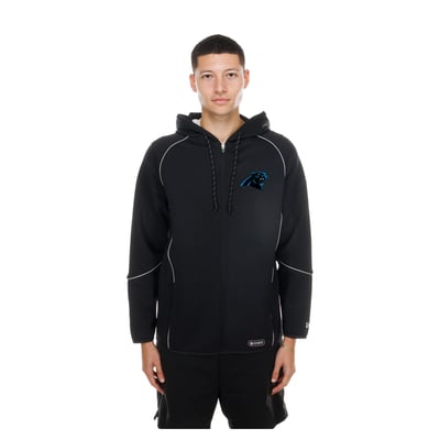  Carolina Panthers New Era Combine Authentic Raglan Full-Zip Hoodie - Black