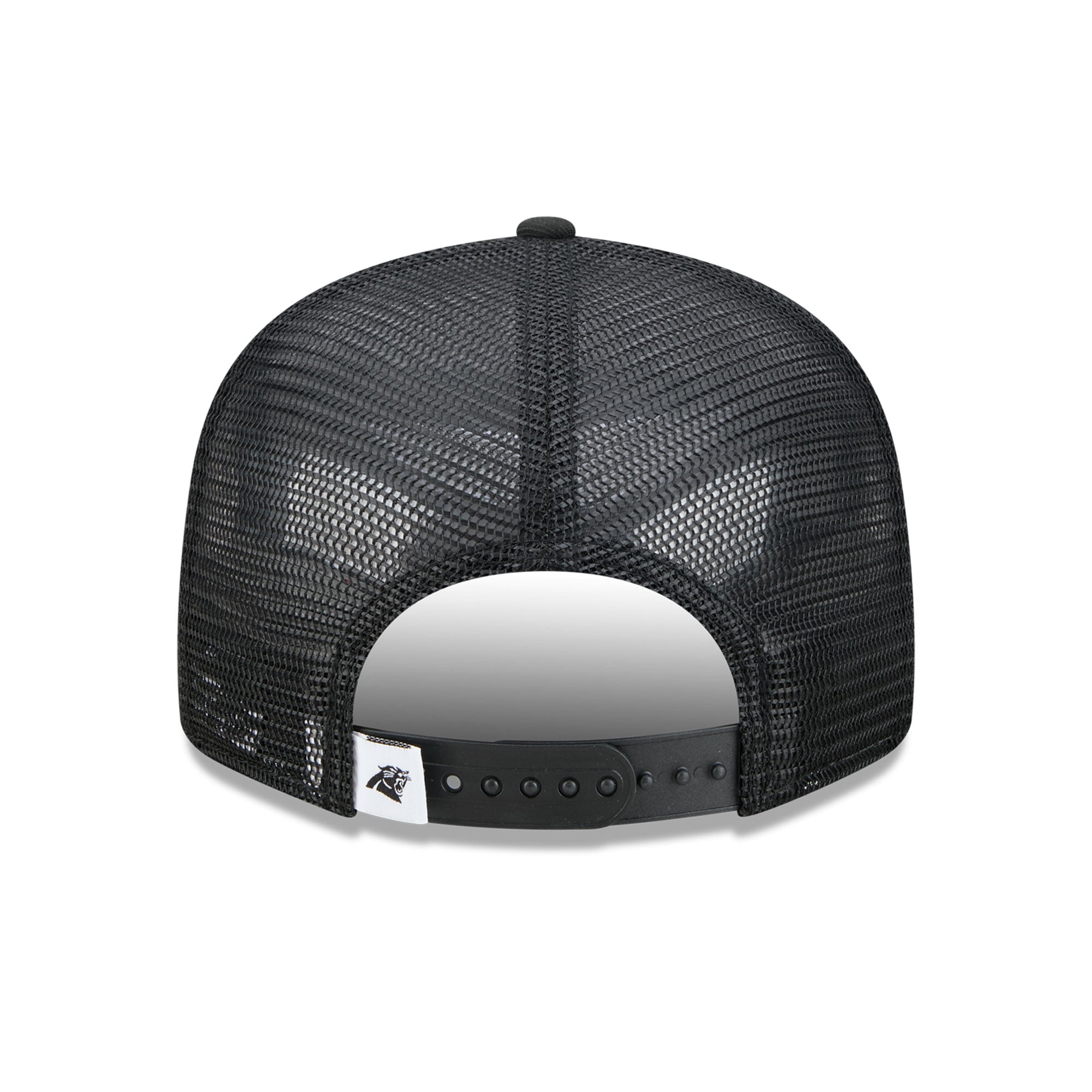 Casquette trucker snapback New Era 9FIFTY Carolina Panthers noire et blanche pour homme