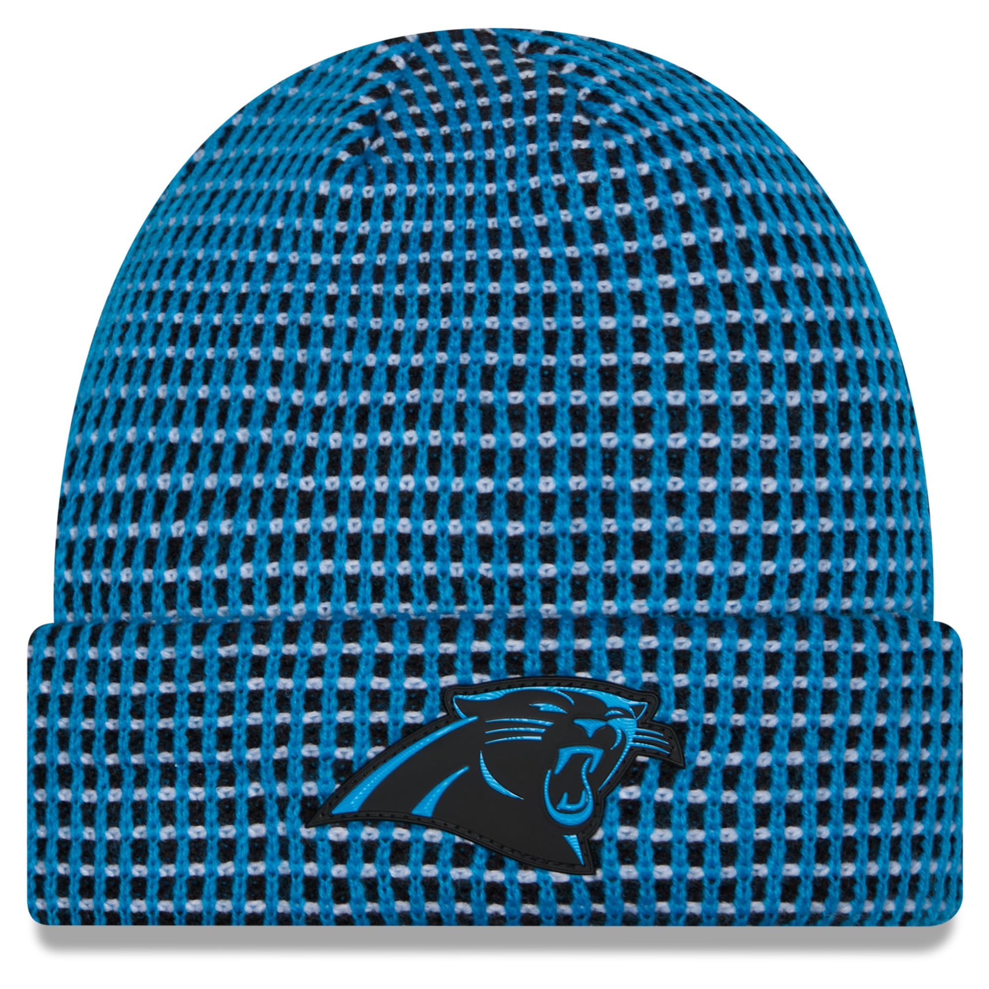 Bonnet à revers bleu New Era Carolina Panthers 2026 pour homme