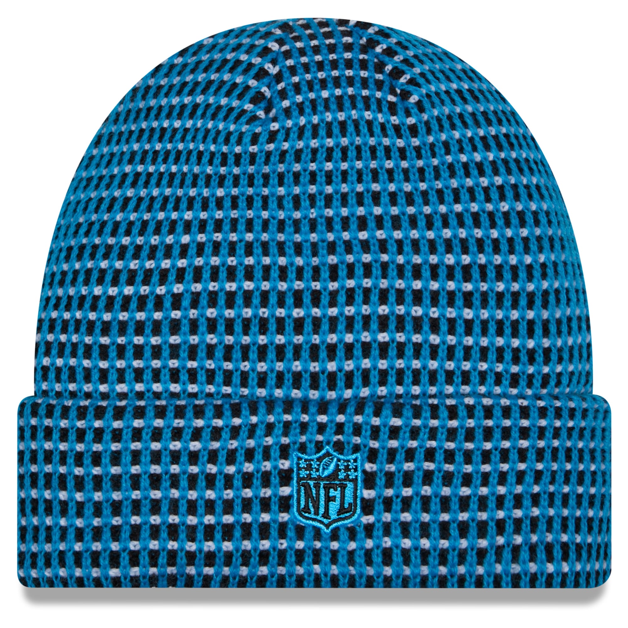 Bonnet à revers bleu New Era Carolina Panthers 2026 pour homme