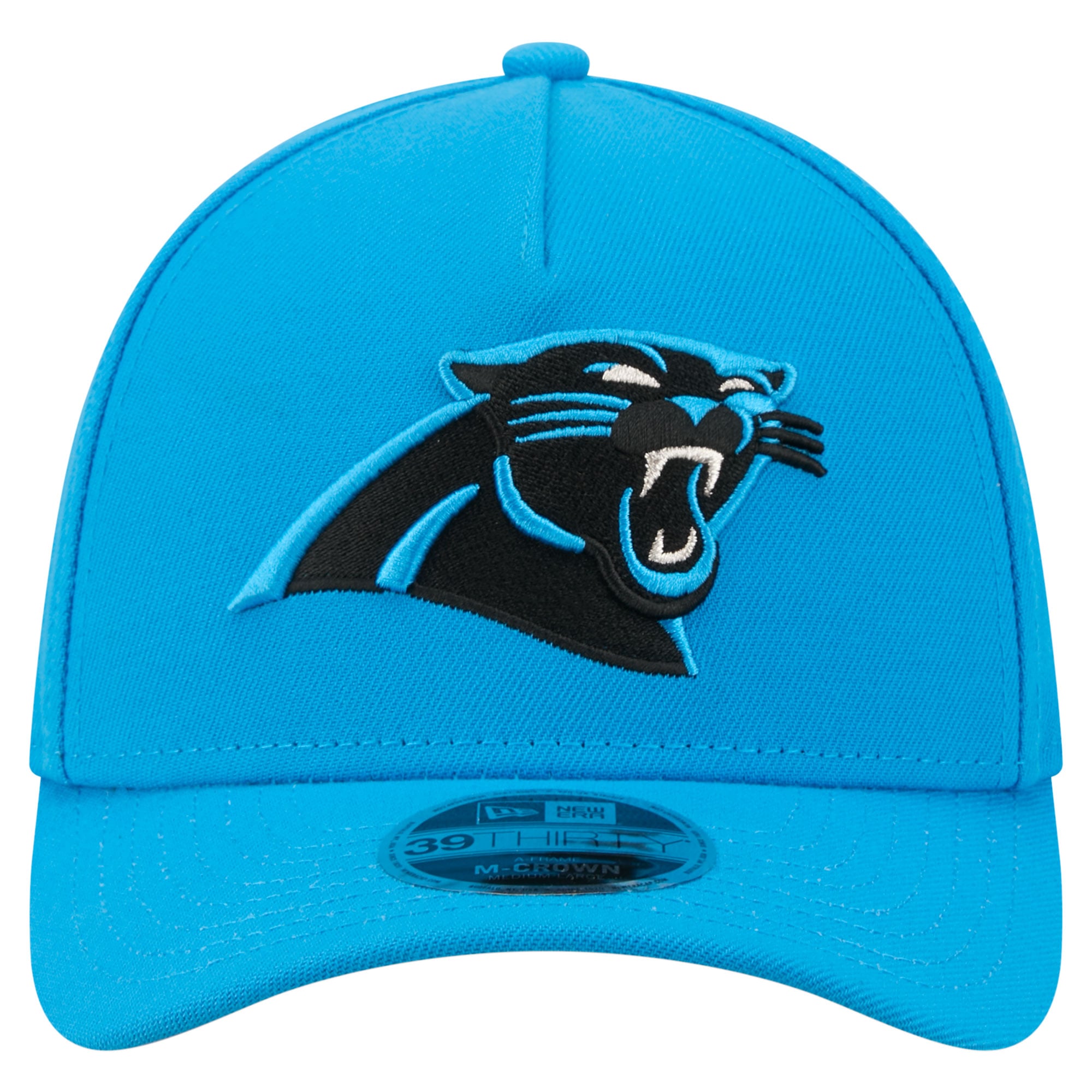 Men's New Era Blue Carolina Panthers 39THIRTY M-Crown A-Frame Stretch Hat