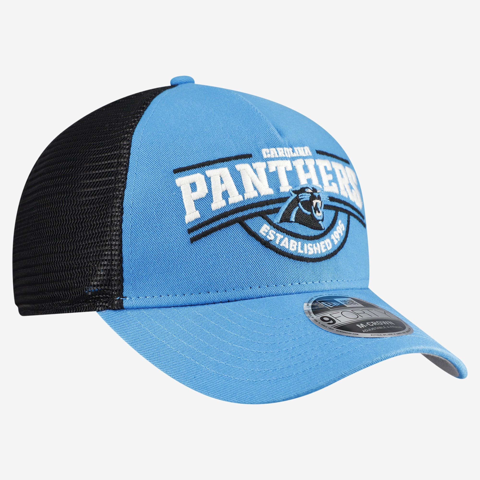Casquette ajustable New Era bleue Carolina Panthers 9FORTY pour homme