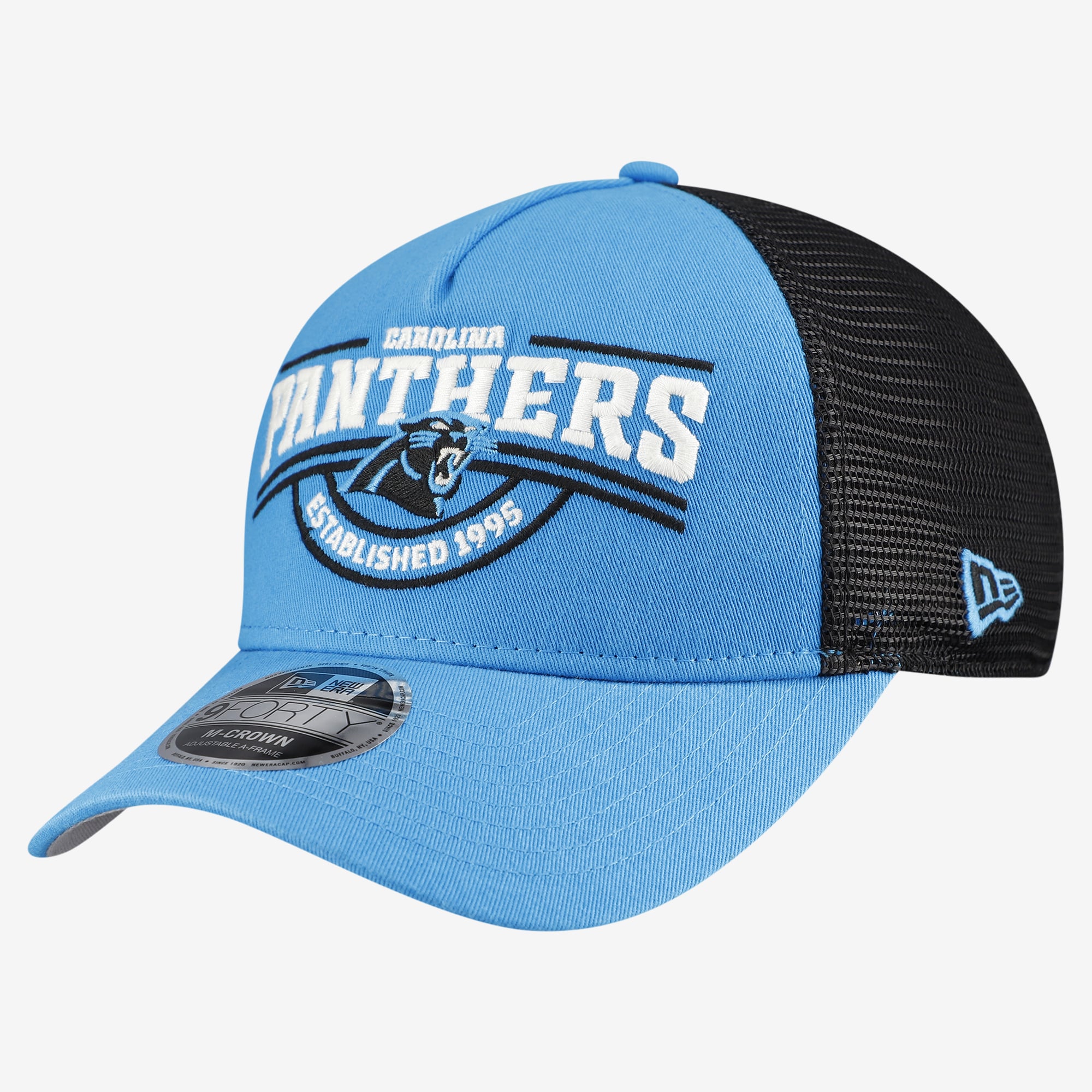 Casquette ajustable New Era bleue Carolina Panthers 9FORTY pour homme