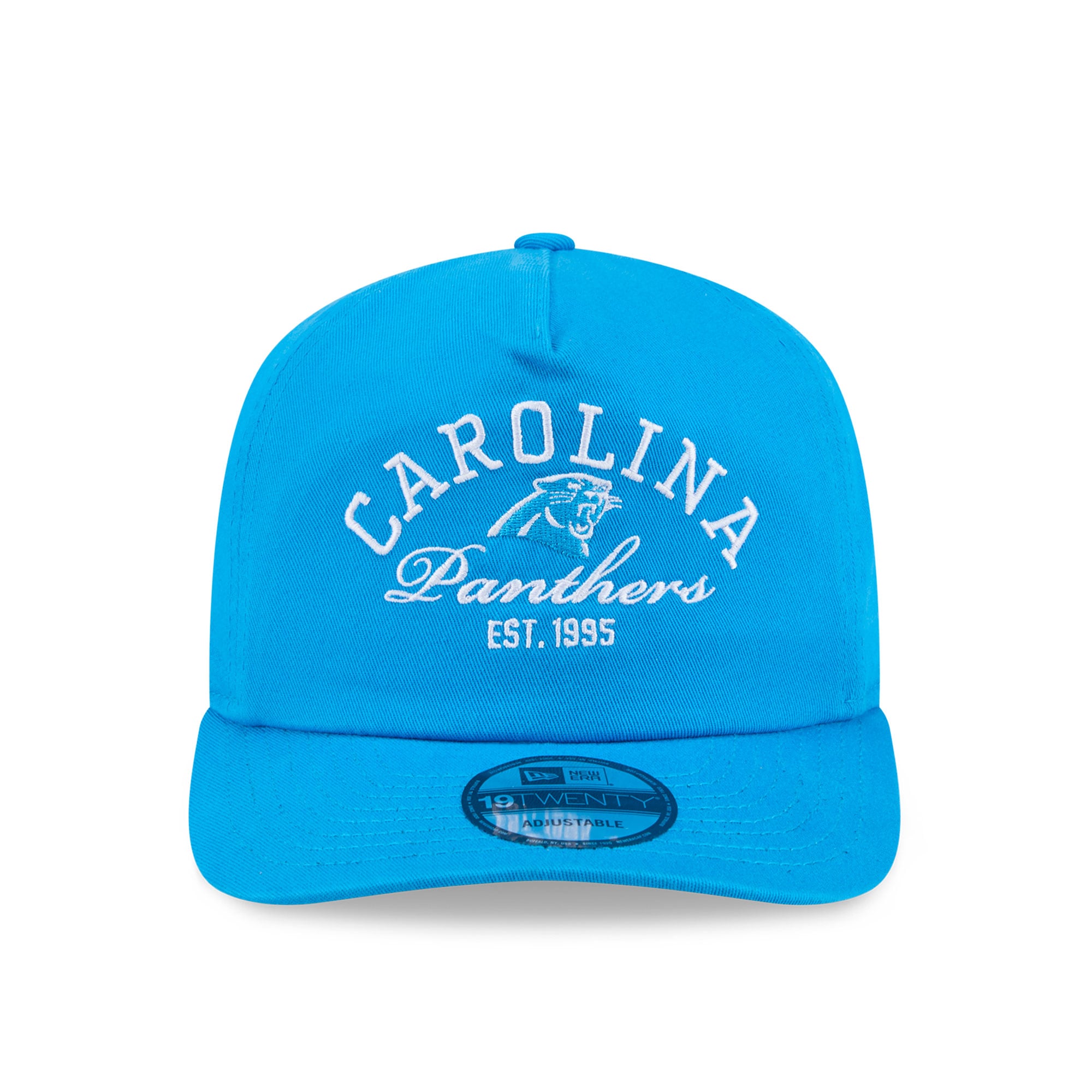 Casquette ajustable New Era bleue Carolina Panthers Stacked 19TWENTY pour homme