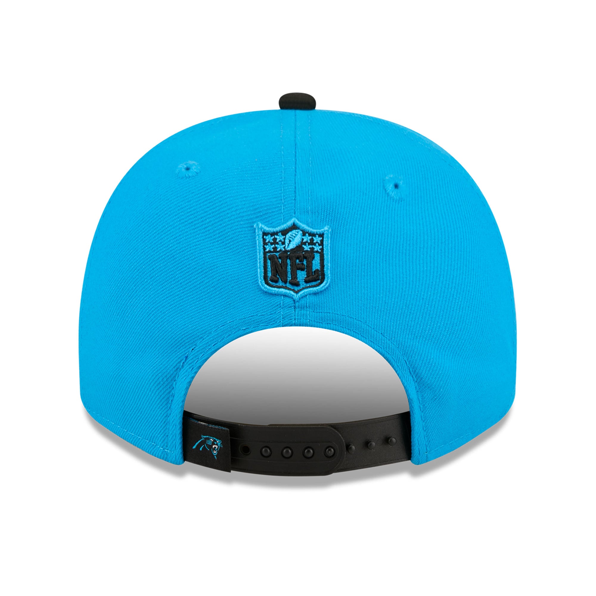 Casquette snapback New Era 9FIFTY pour homme, bleue et noire, motif Carolina Panthers.