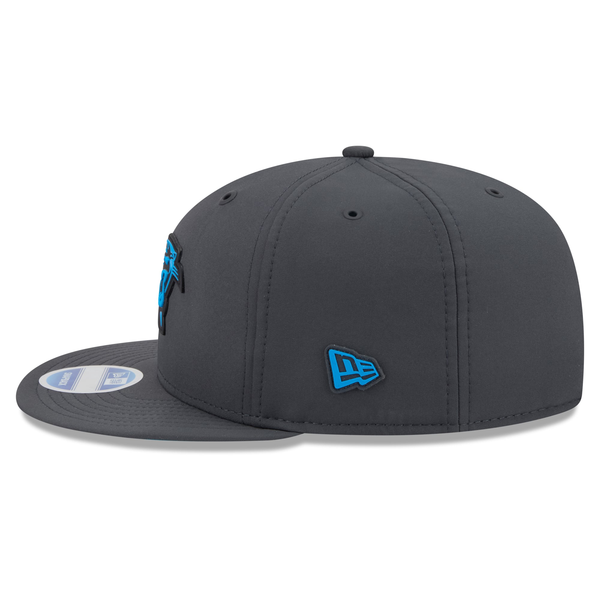 Casquette snapback New Era 9FIFTY pour homme, couleur anthracite, Carolina Panthers 2026, idéale pour les temps froids.