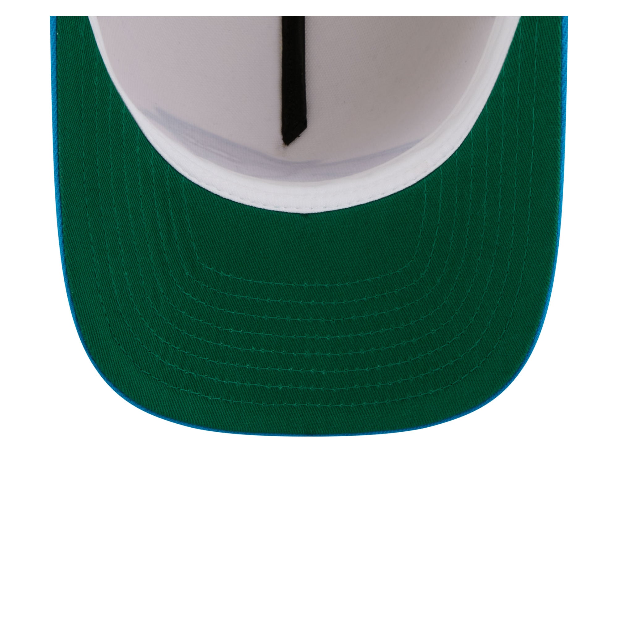 Casquette snapback New Era 9FIFTY crème/bleue pour homme, logo Carolina Panthers à l'arrière.