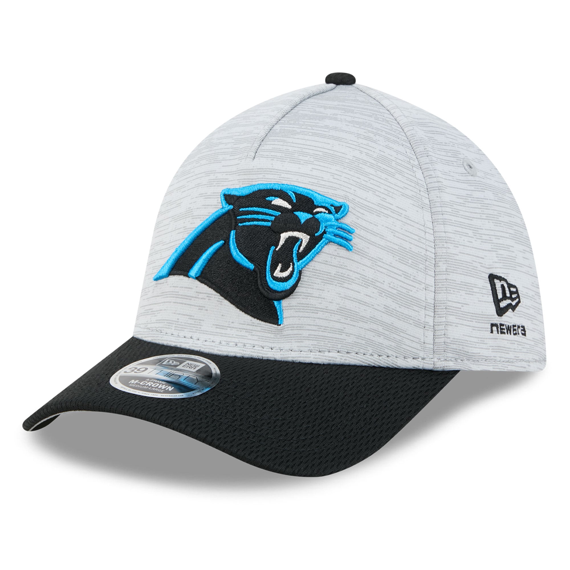 Casquette New Era Flex grise et bleue Carolina Panthers pour homme