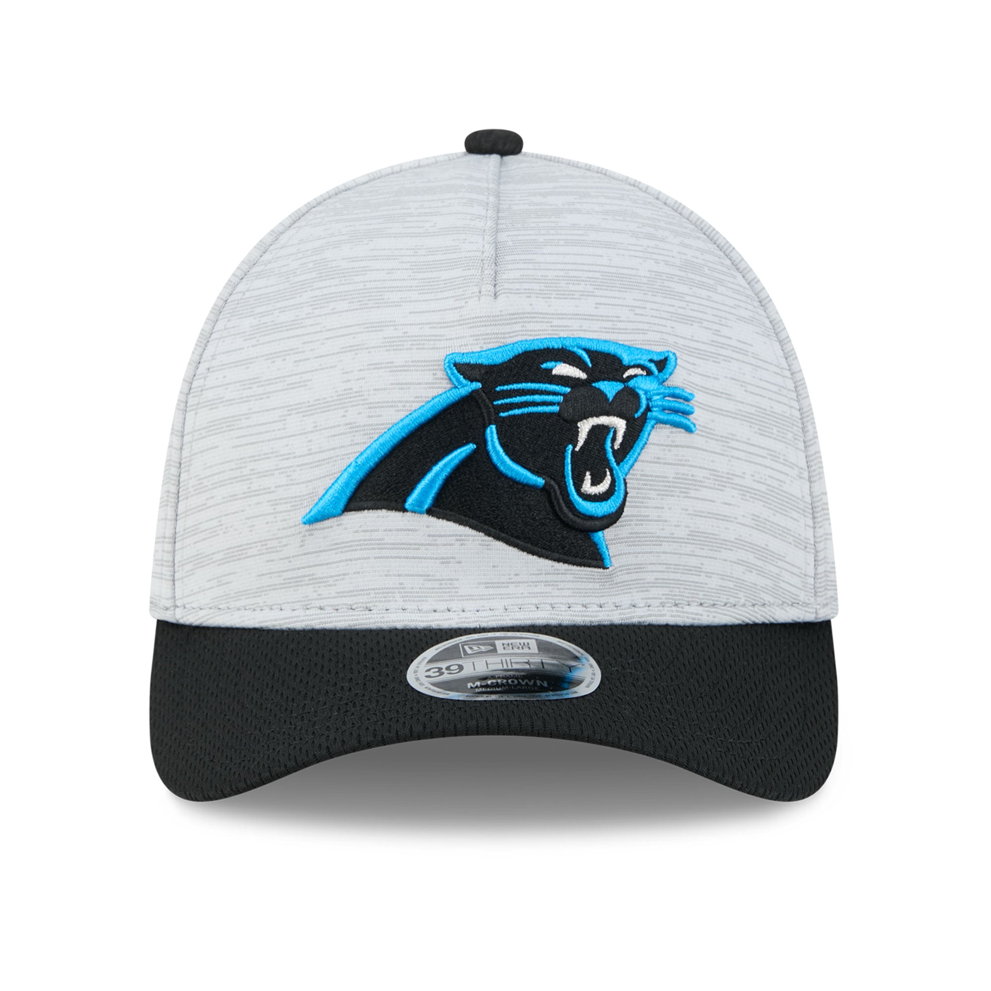 Casquette New Era Flex grise et bleue Carolina Panthers pour homme