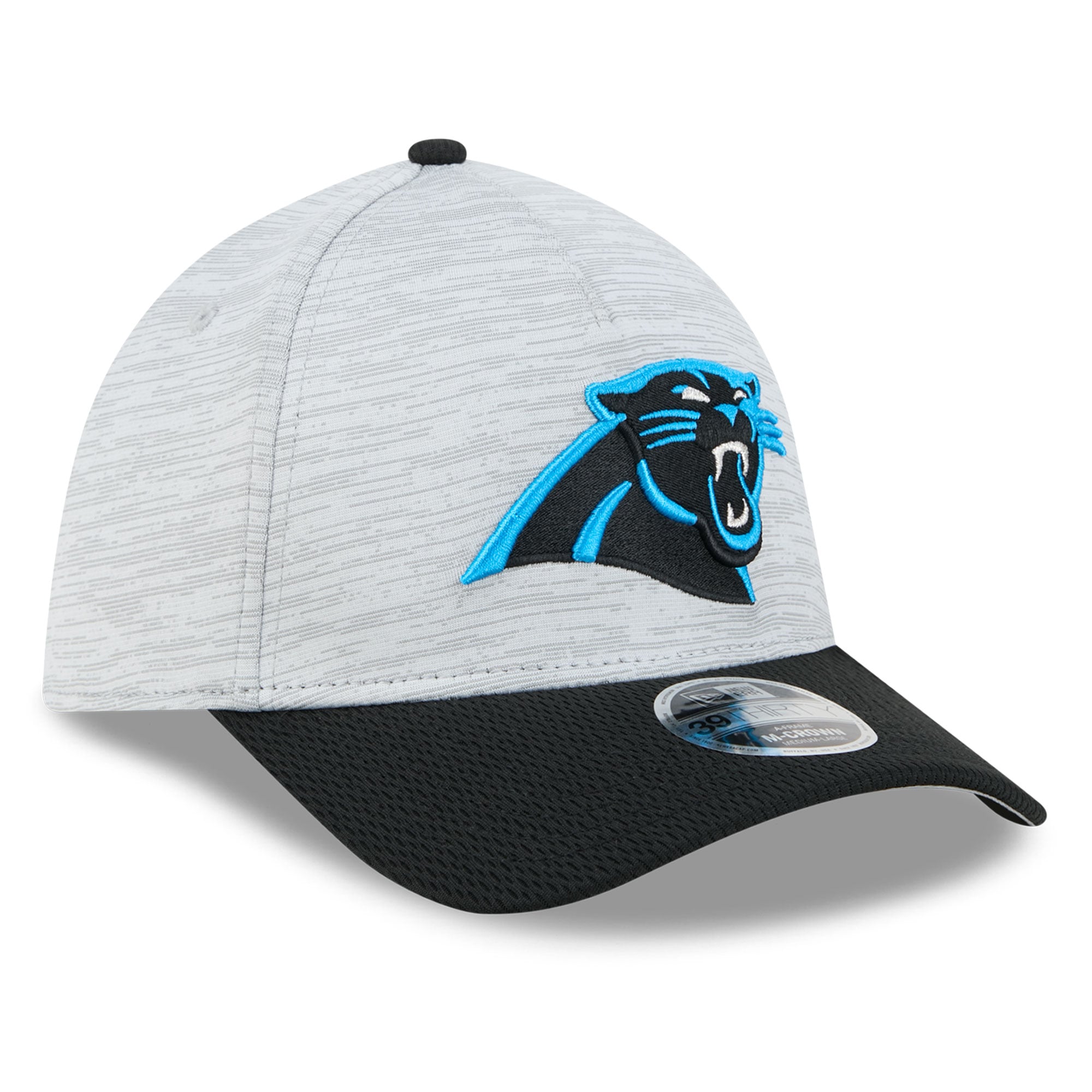 Casquette New Era Flex grise et bleue Carolina Panthers pour homme