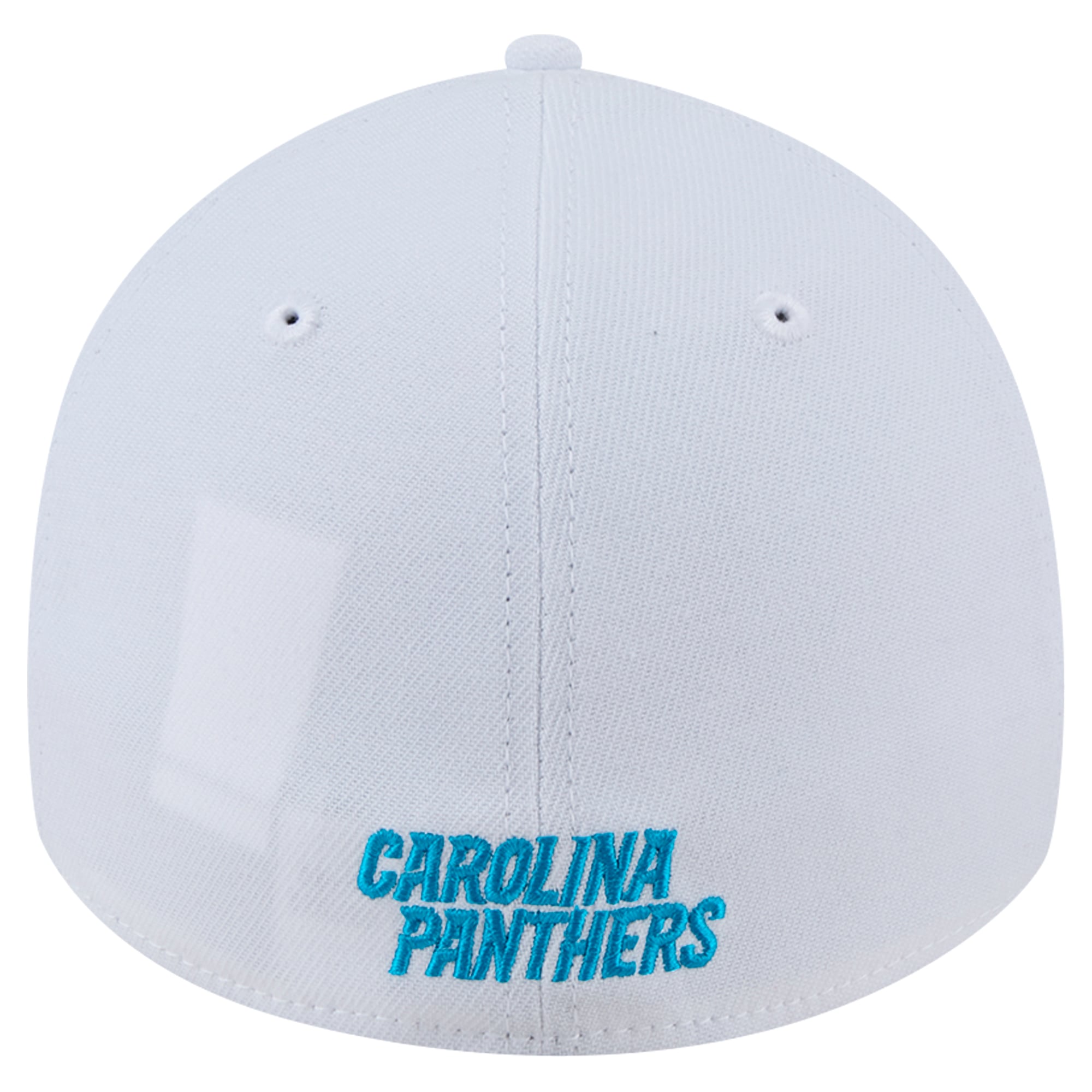 Casquette New Era blanche Carolina Panthers Main 39THIRTY Flex pour homme