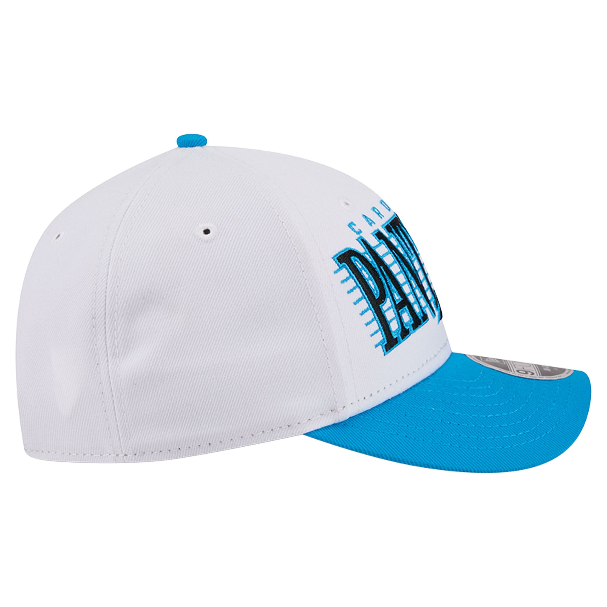 Casquette ajustable New Era blanche et bleue Carolina Panthers Loyal 9FORTY M-Crown pour homme