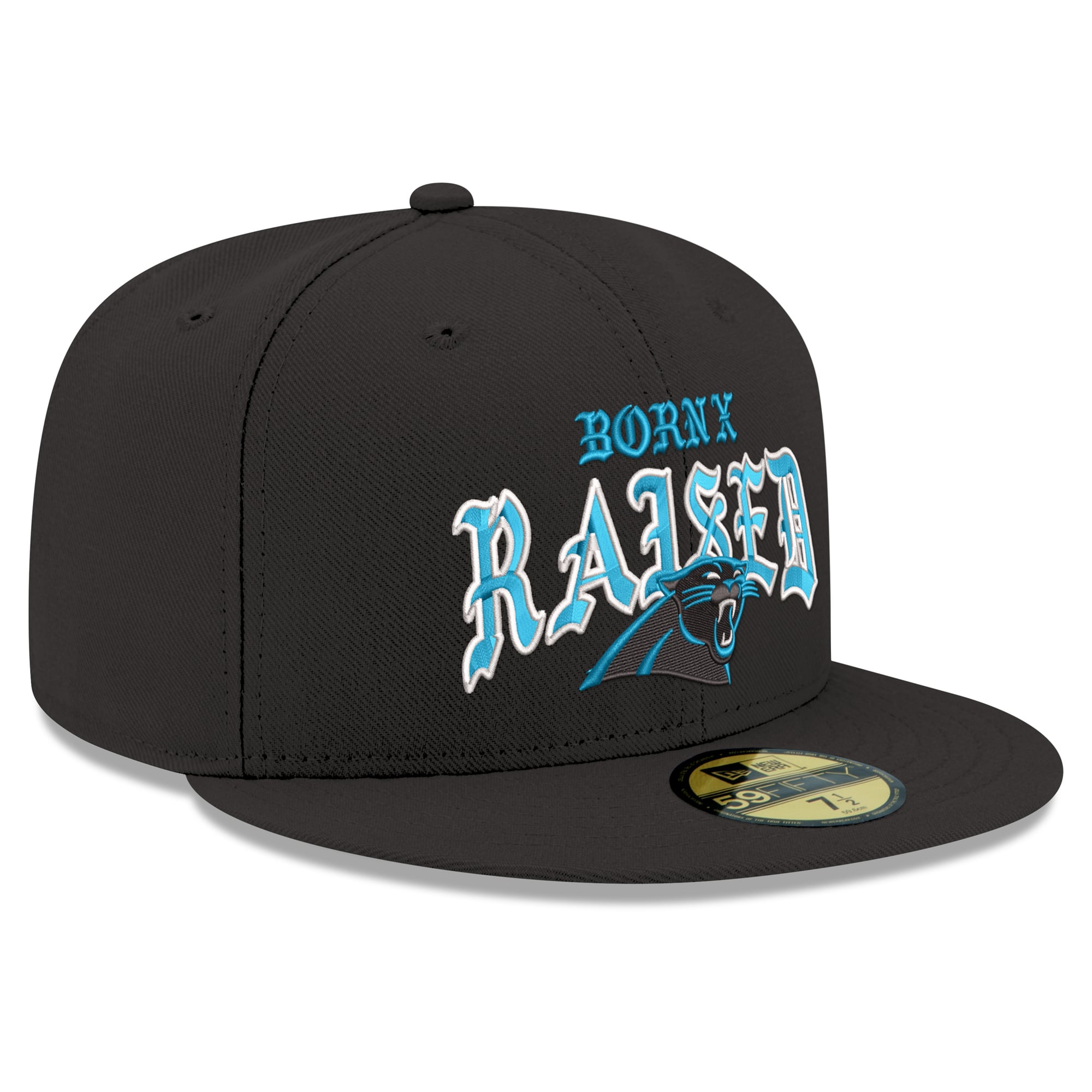 Casquette ajustée New Era x Born Raised Black Carolina Panthers 59FIFTY pour homme
