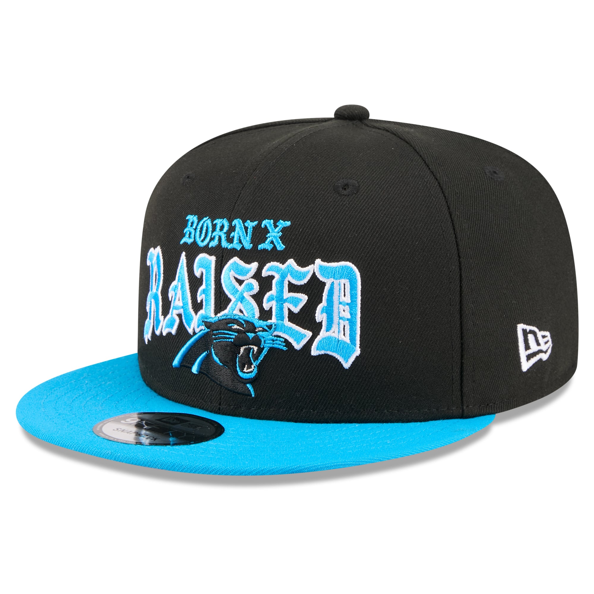Casquette snapback New Era x Born x Raised Carolina Panthers noire et bleue pour homme