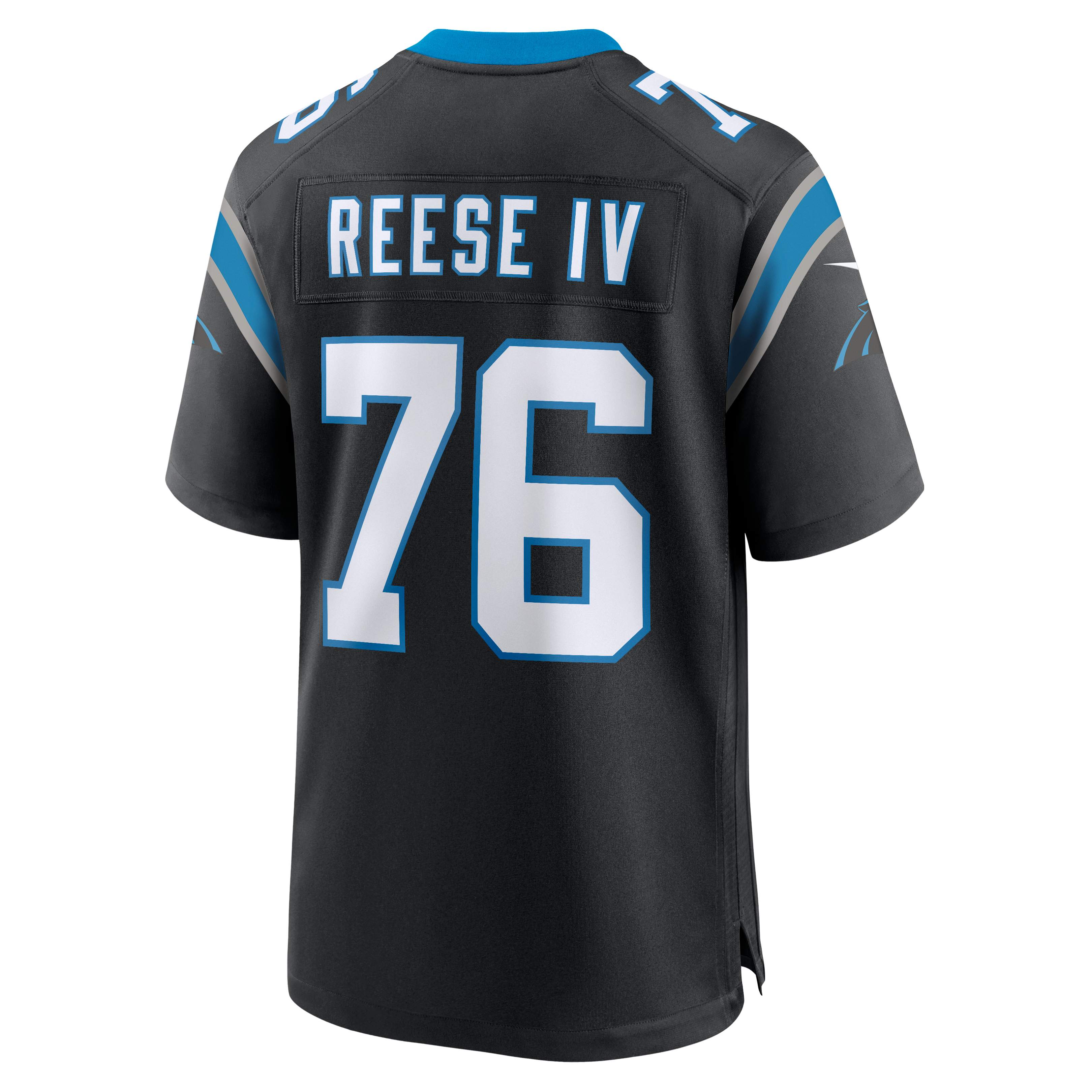 Men's Nike Albert Reese IV Black Carolina Panthers Team Game Jersey