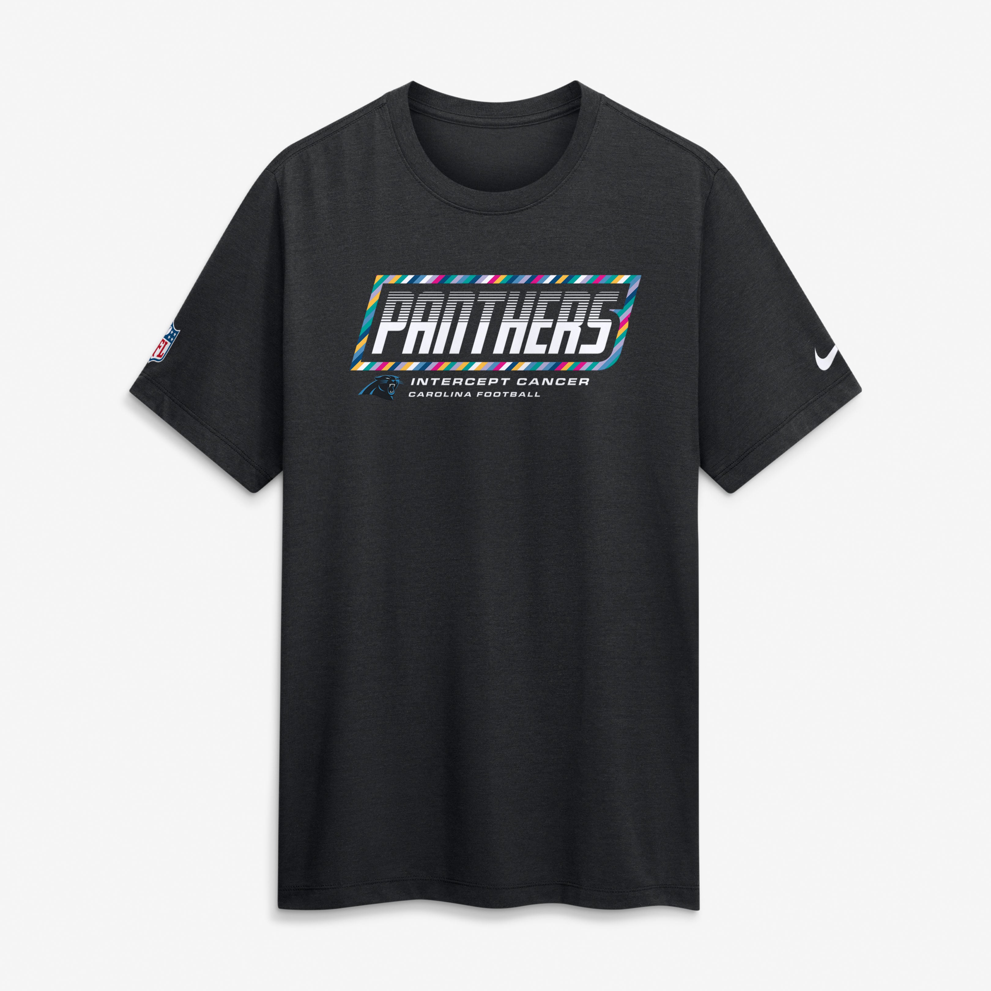 Men's Nike Black Carolina Panthers 2026 NFL Crucial Catch Tri-Blend Dri-FIT T-Shirt