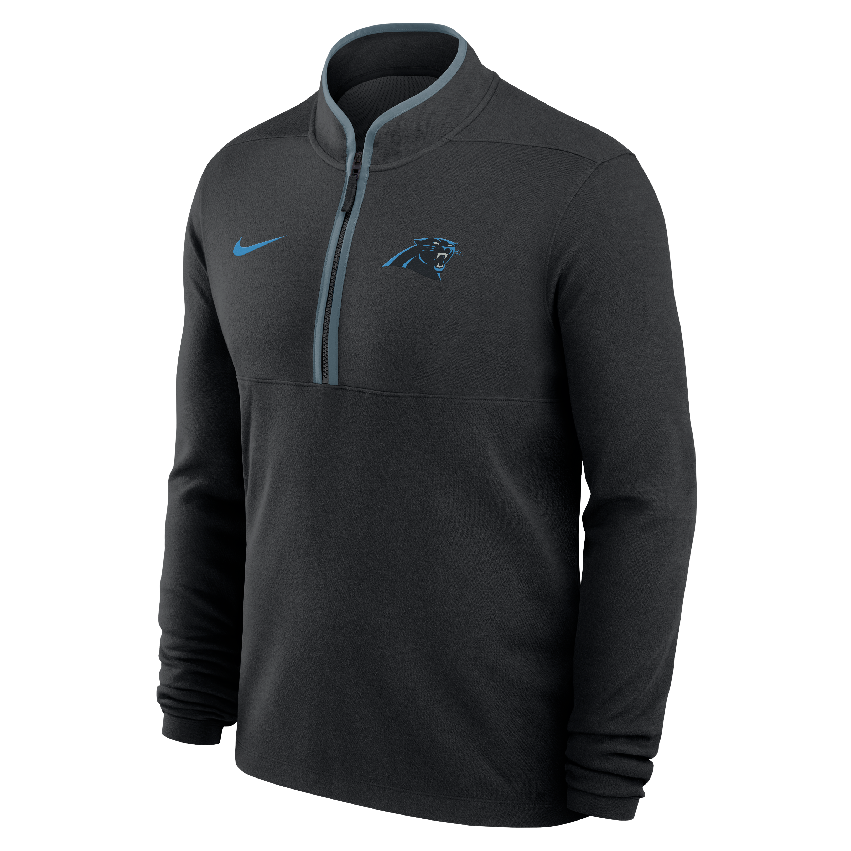 Men's Nike  Black Carolina Panthers Dri-FIT Victory Half-Zip Pullover