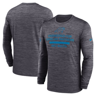 Carolina Panthers Nike Sideline Velocity Dri-FIT Long Sleeve T-Shirt - Black