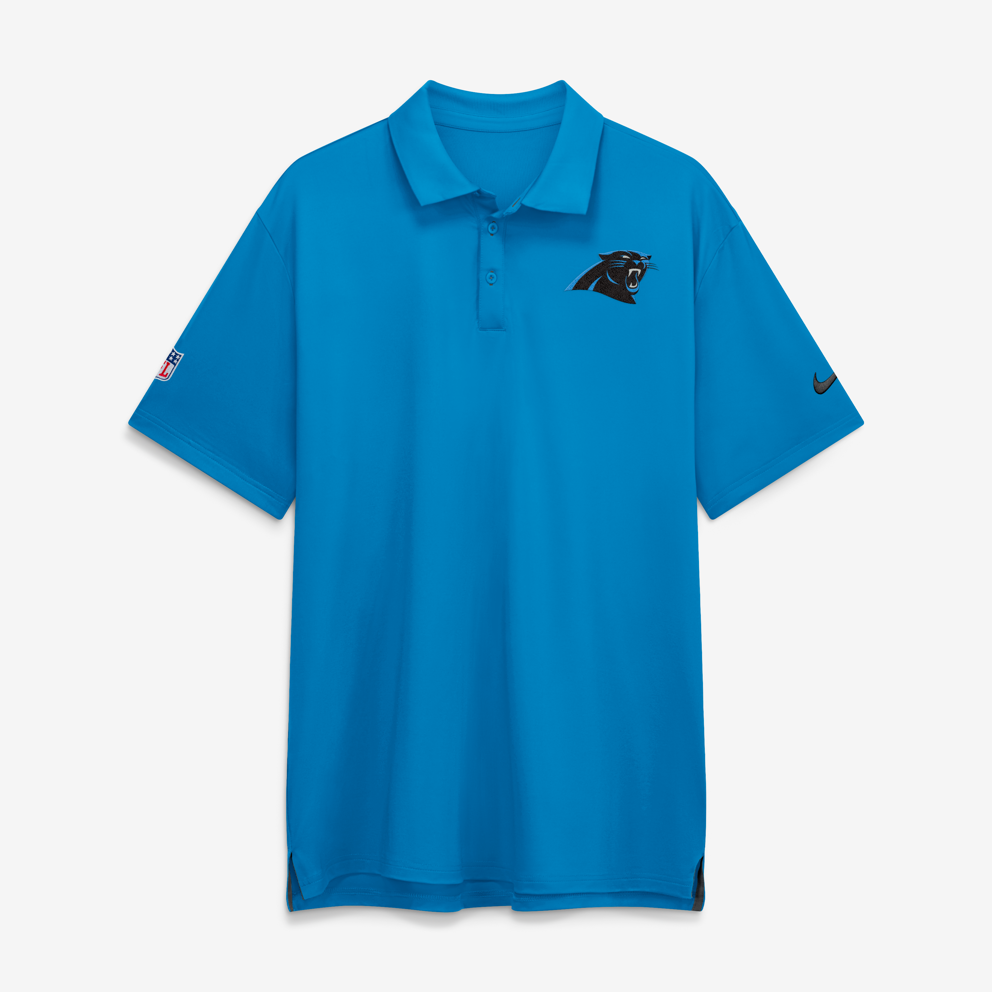 Men's Nike Blue Carolina Panthers Sideline Powerful Blocking Dri-FIT Tour Polo
