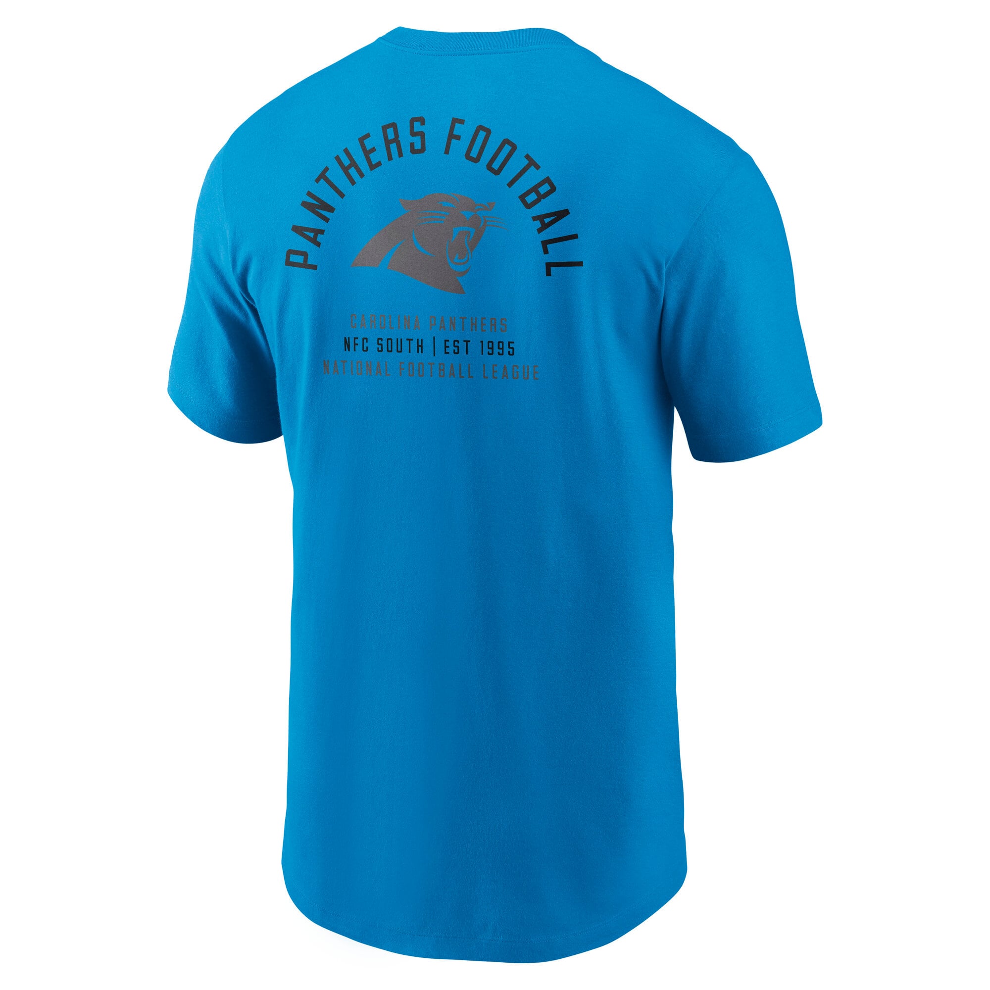 Men's Nike Blue Carolina Panthers Split Logo T-Shirt