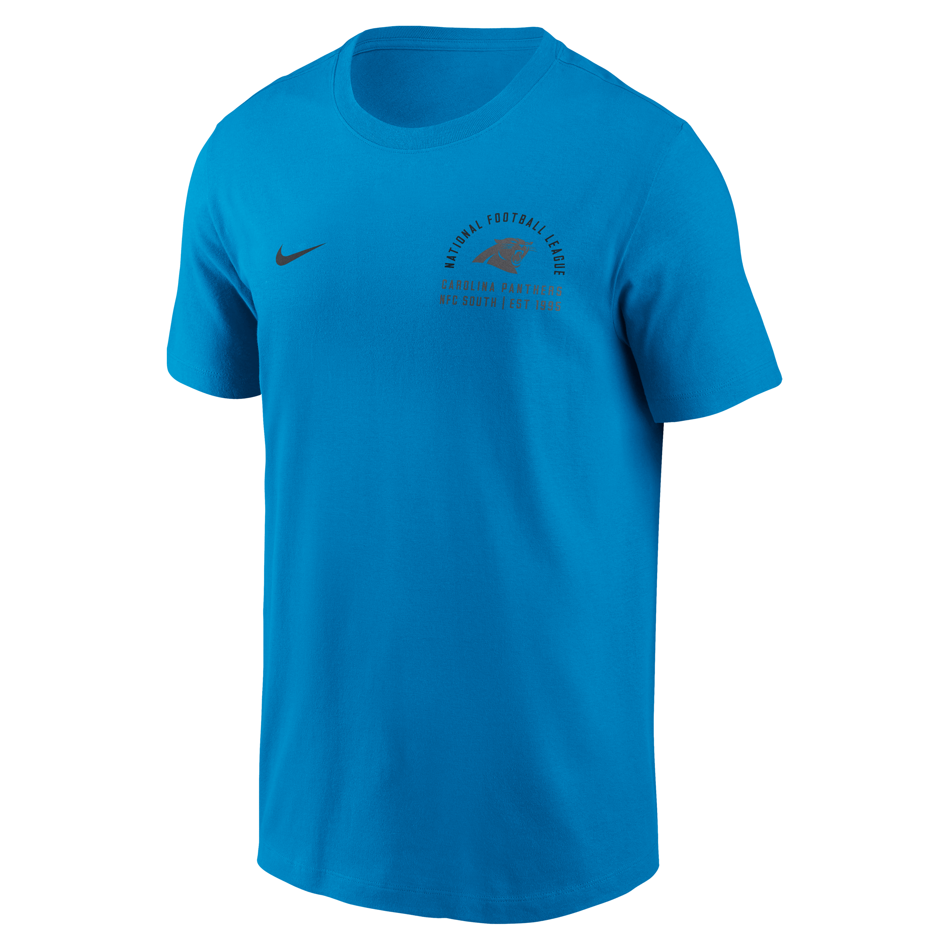 Men's Nike Blue Carolina Panthers Split Logo T-Shirt