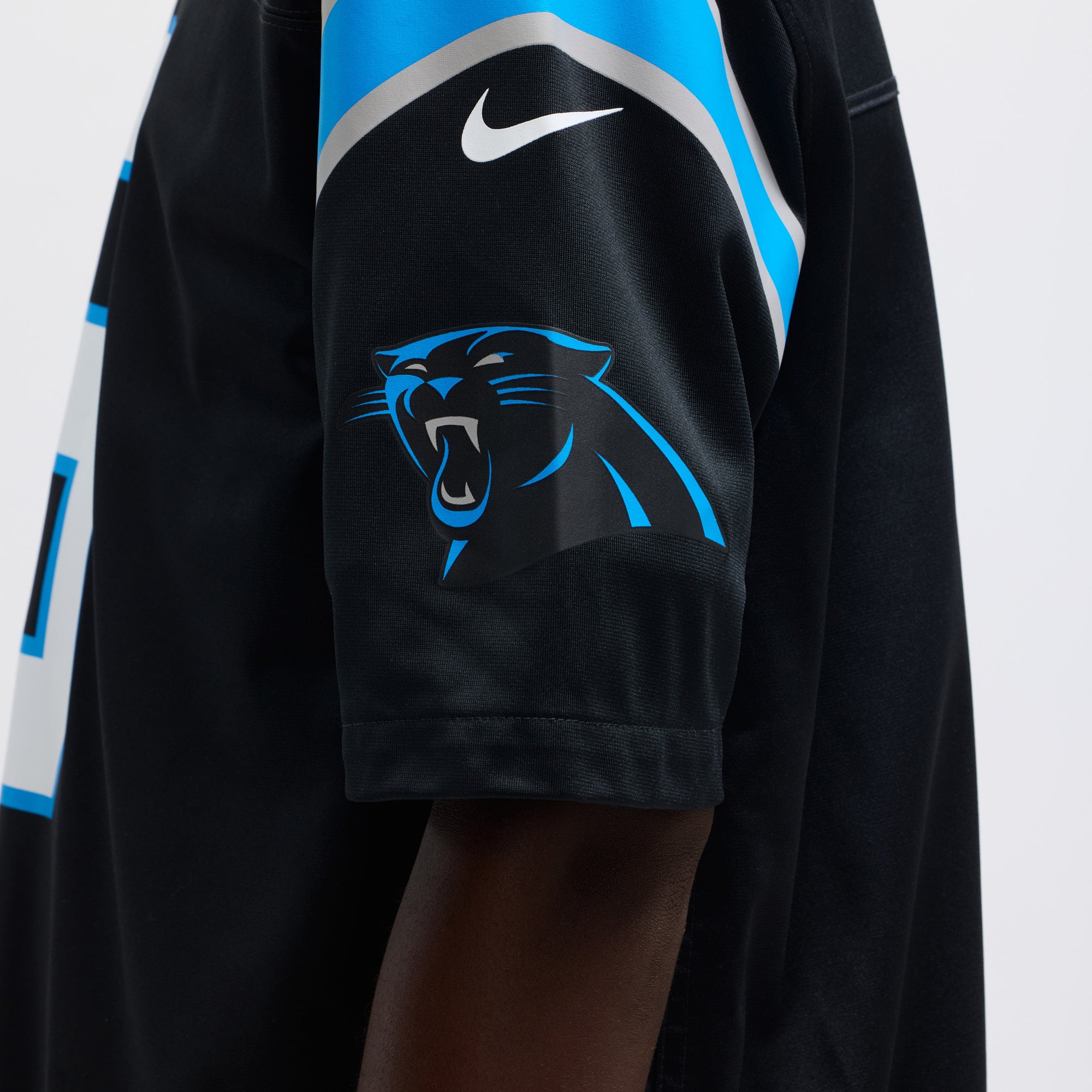 Maillot de match l'équipe Nike Bryce Young des Panthers la Caroline noirs pour hommes