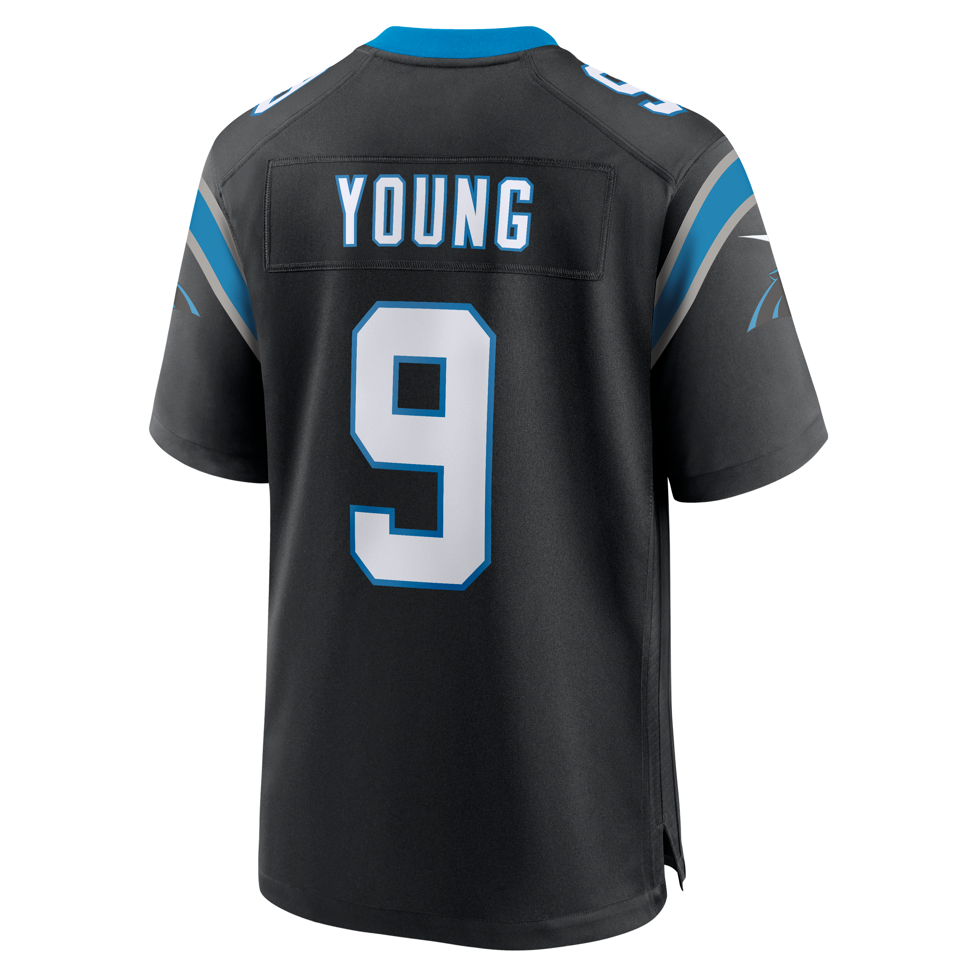 Maillot de match l'équipe Nike Bryce Young des Panthers la Caroline noirs pour hommes