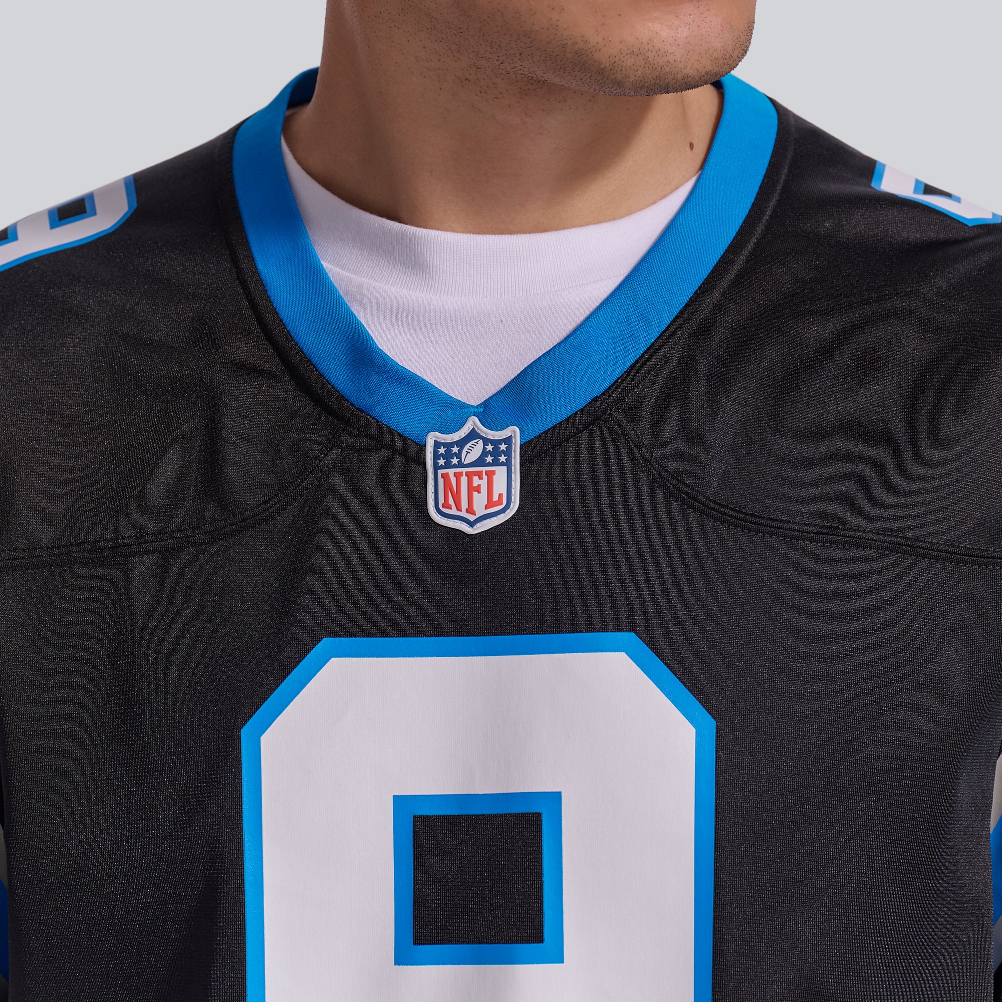 Maillot de match l'équipe Nike Bryce Young des Panthers la Caroline noirs pour hommes