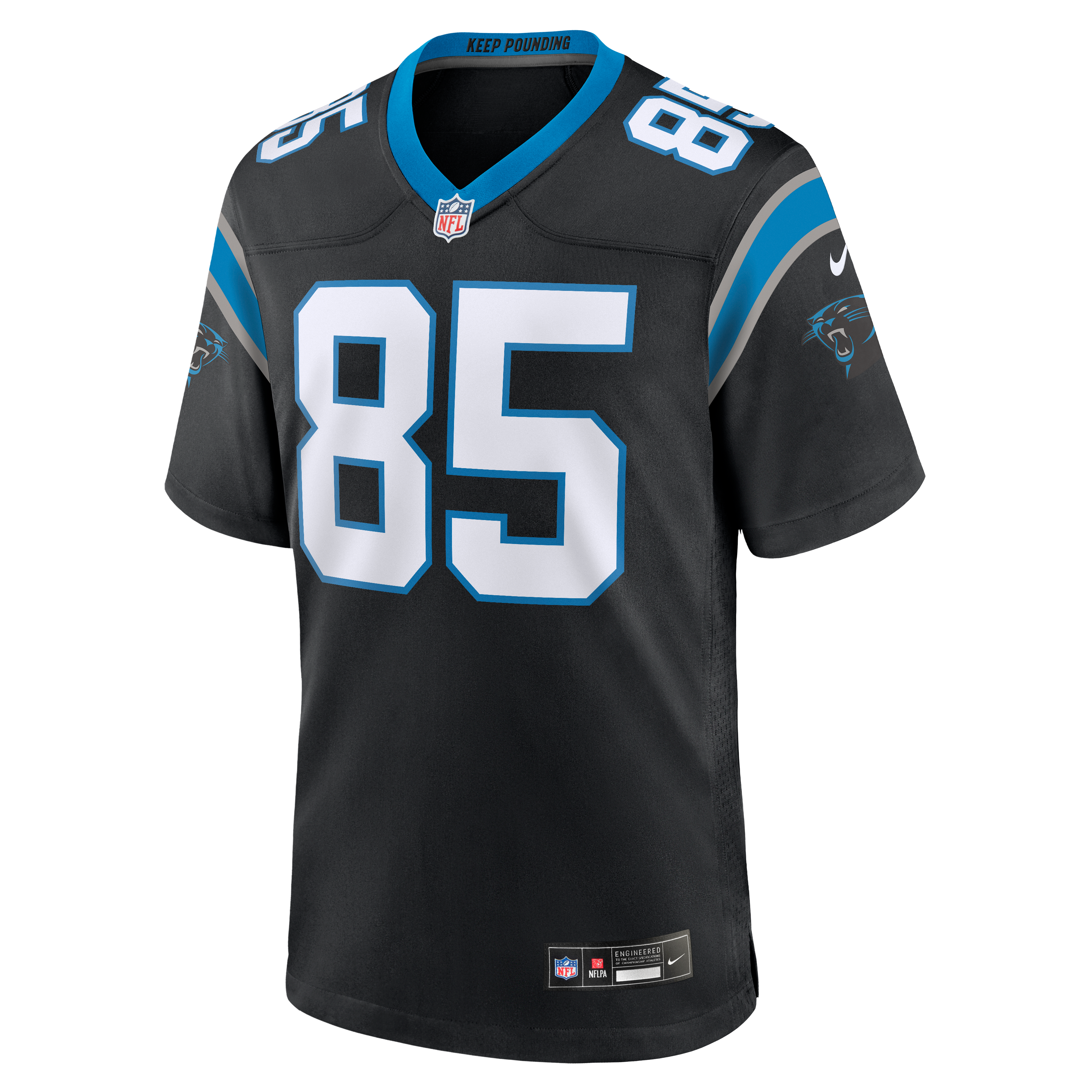 Maillot de match Nike Casey Washington noir des Panthers la Caroline pour homme