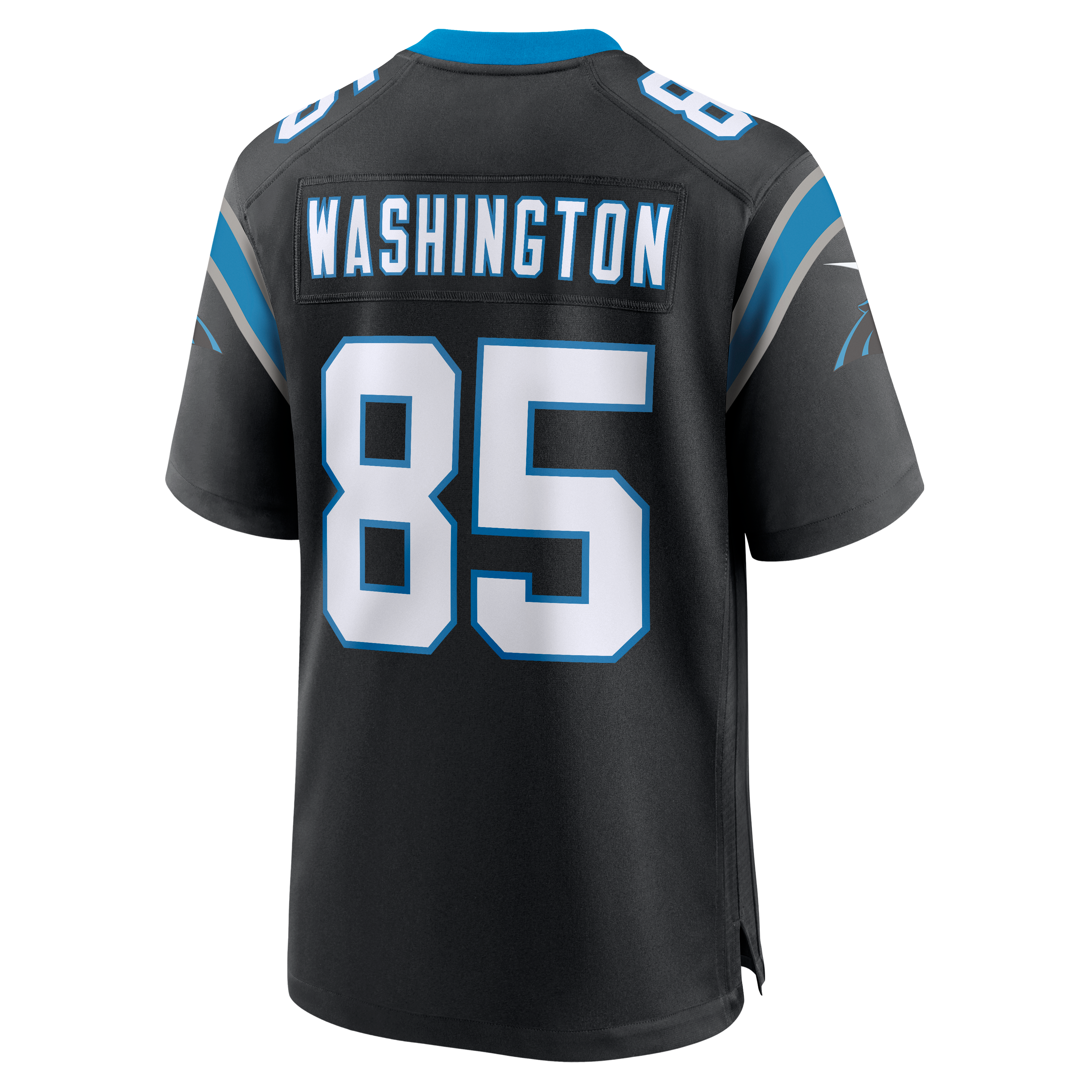 Maillot de match Nike Casey Washington noir des Panthers la Caroline pour homme