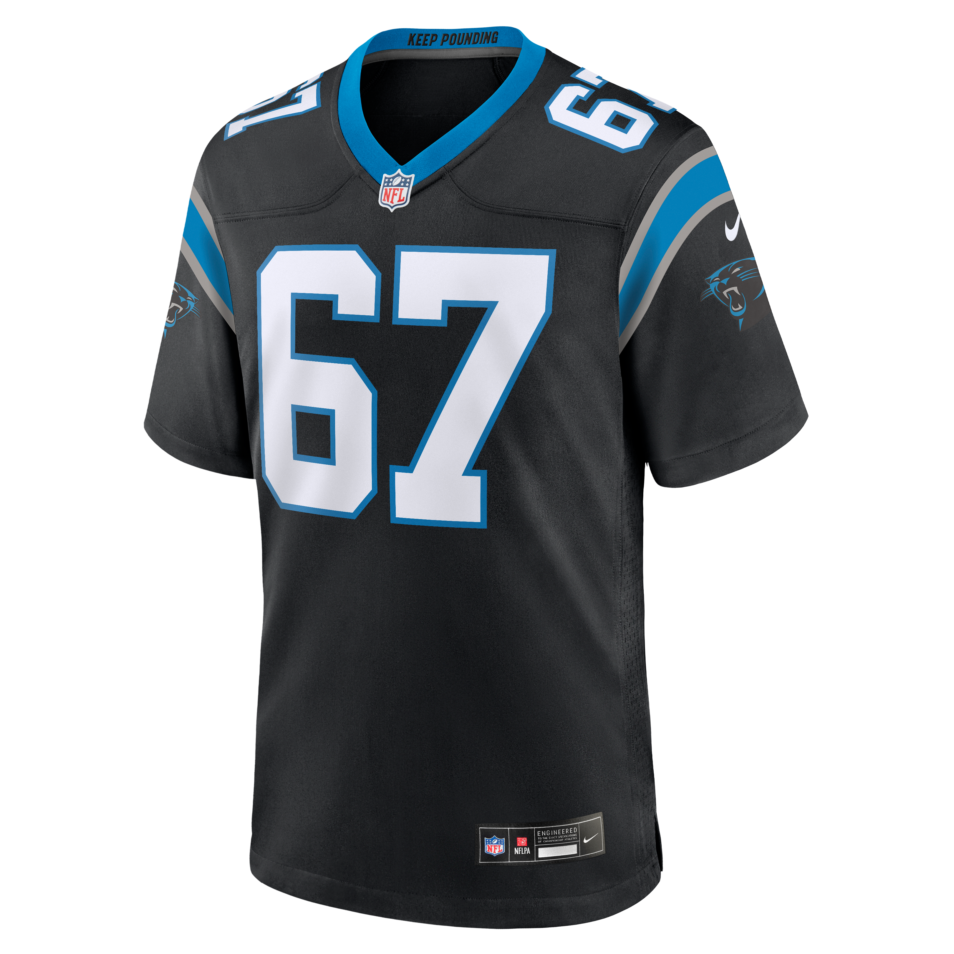 Maillot de match Nike Corey Bullock noir des Panthers la Caroline pour homme