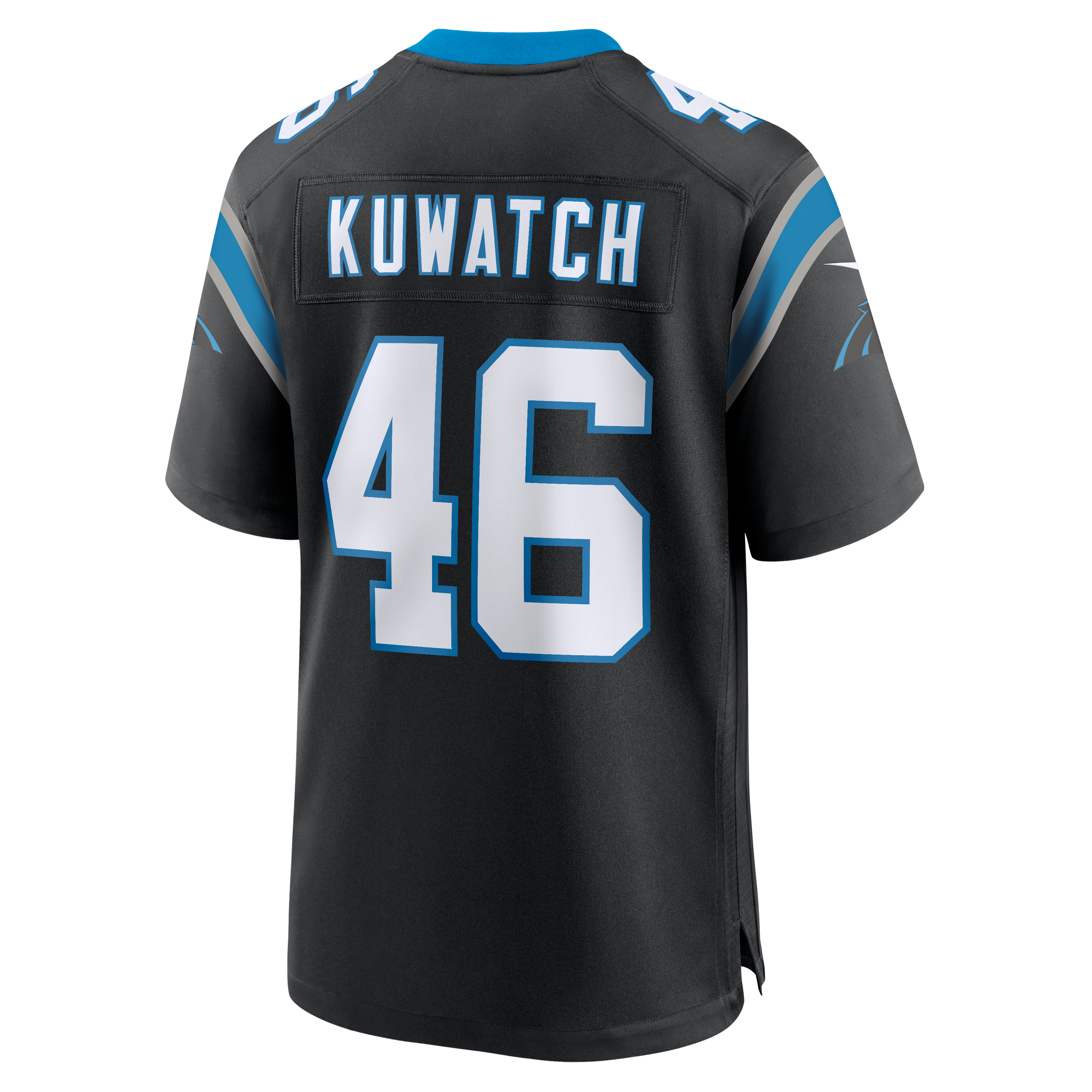 Maillot de match Nike Jackson Kuwatch noir pour homme, Carolina Panthers