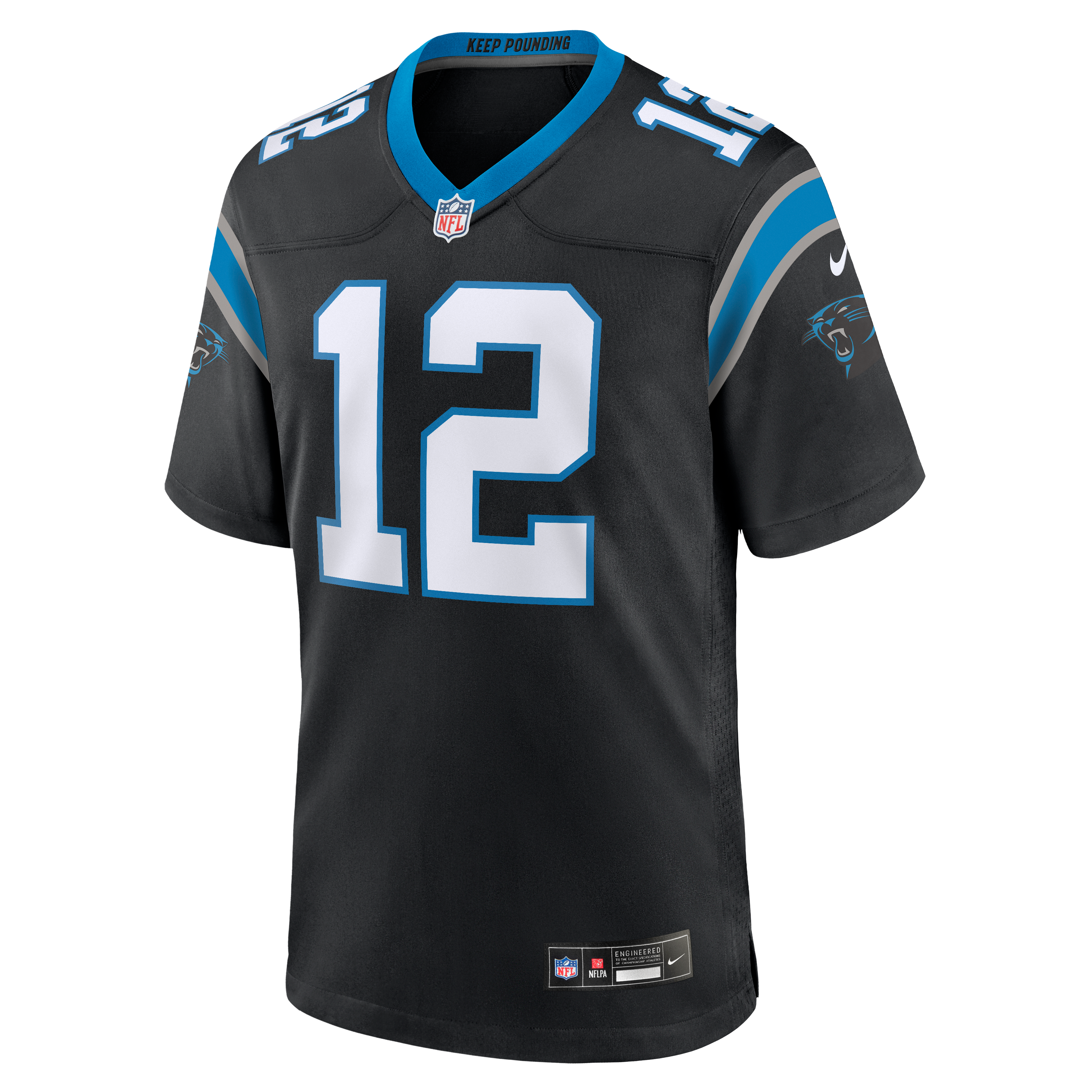 Men's Nike Kenny Pickett Black Carolina Panthers Team Game Jersey