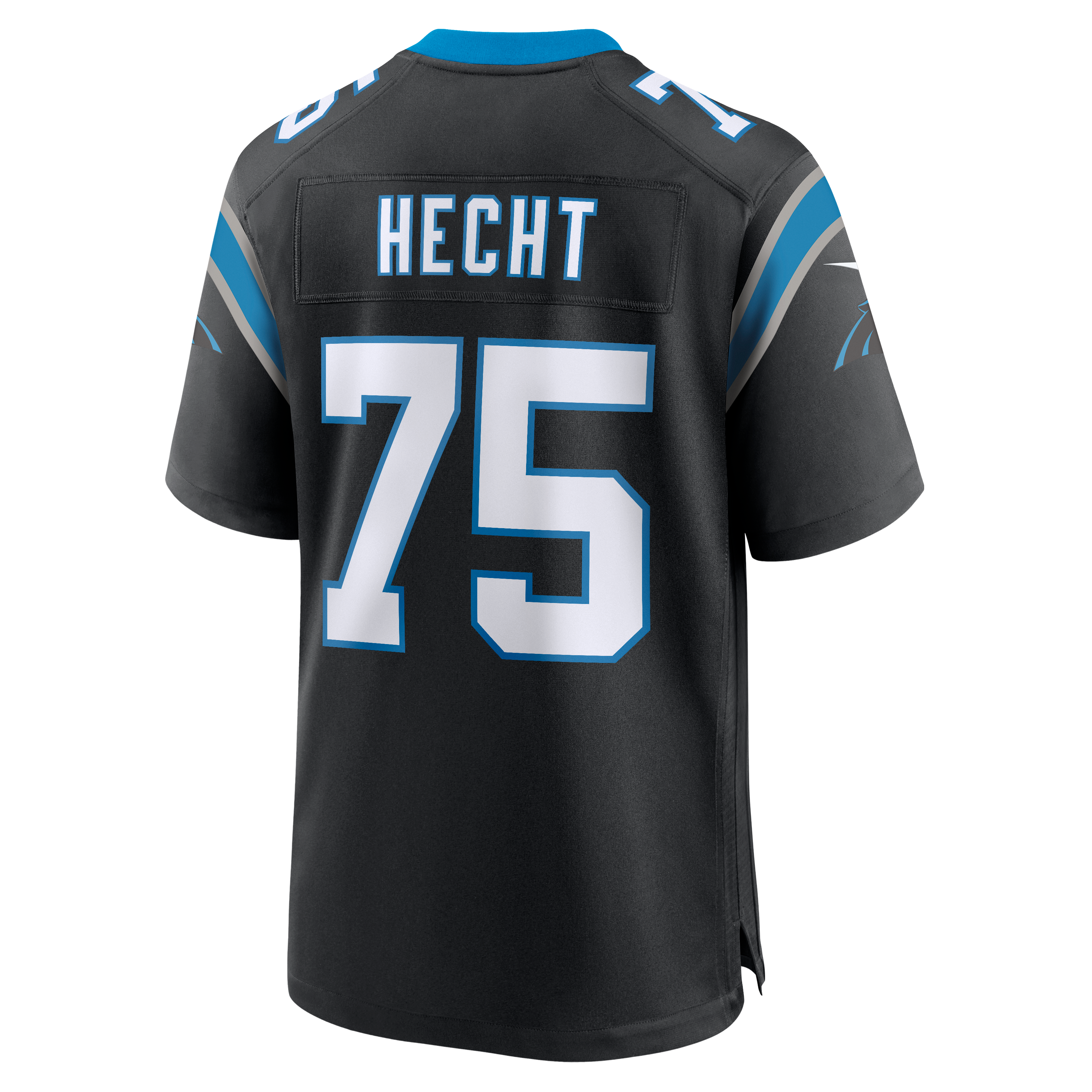 Maillot de match Nike Sam Hecht noir des Panthers la Caroline pour homme