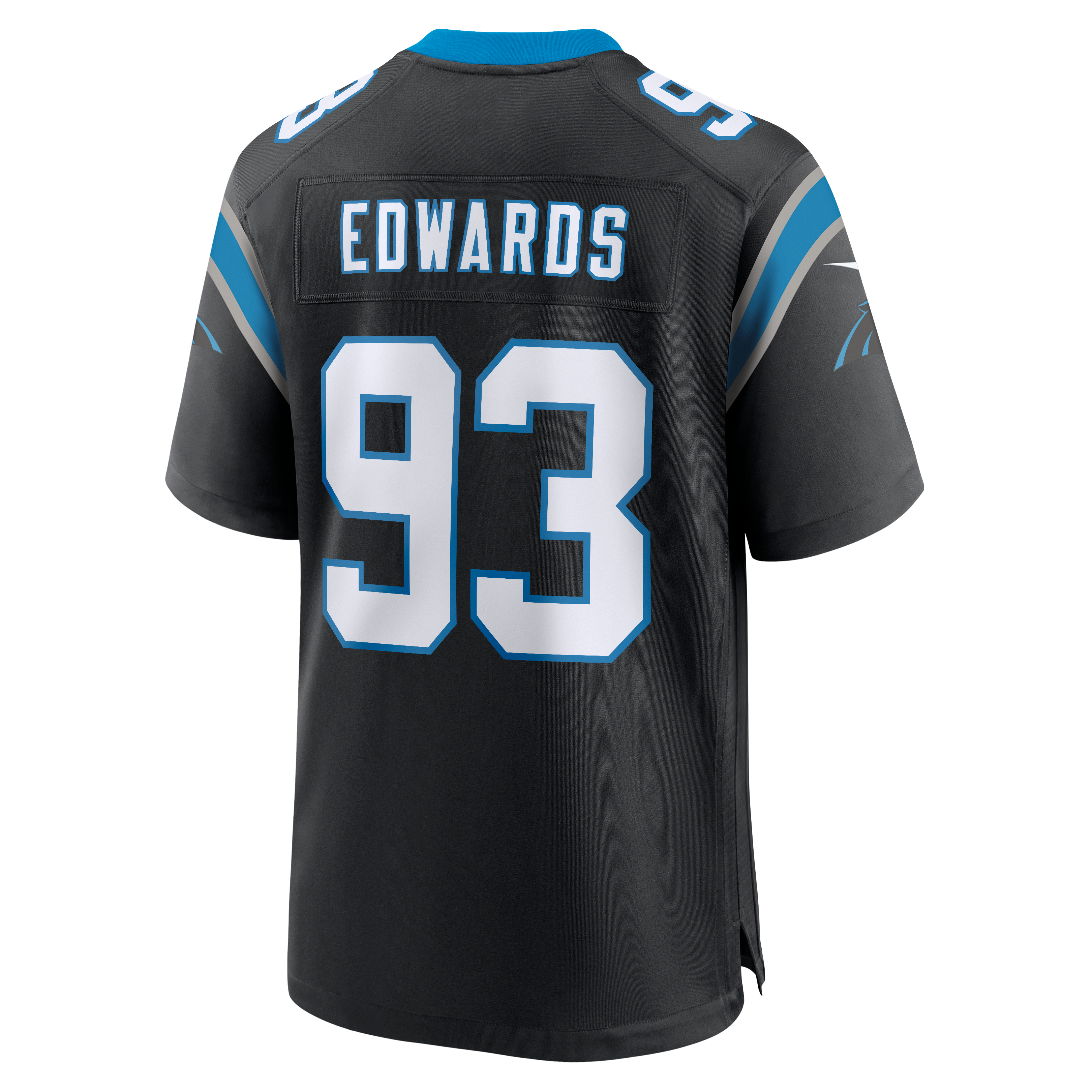 Maillot de match Nike TeRah Edwards noir des Panthers la Caroline pour homme