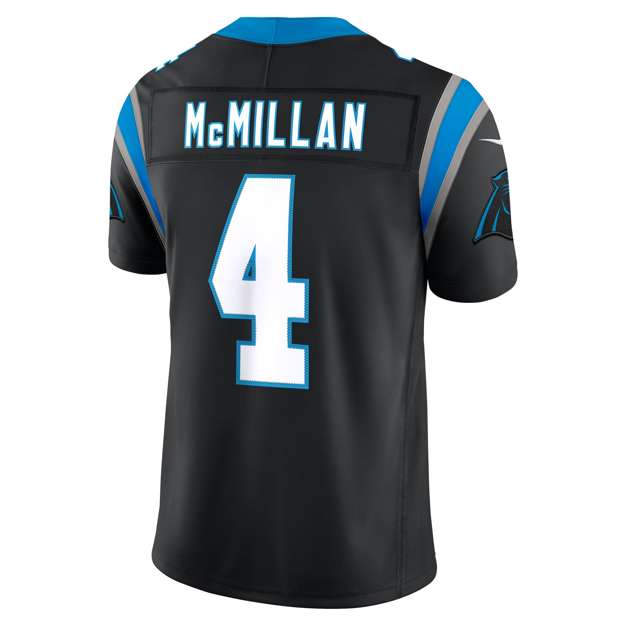 Men's Nike Tetairoa McMillan Black Carolina Panthers Team Vapor F.U.S.E. Stitched Limited Jersey